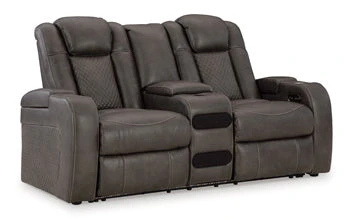 Fyne-Dyme Dual Power Reclining Loveseat with Console - Image 3