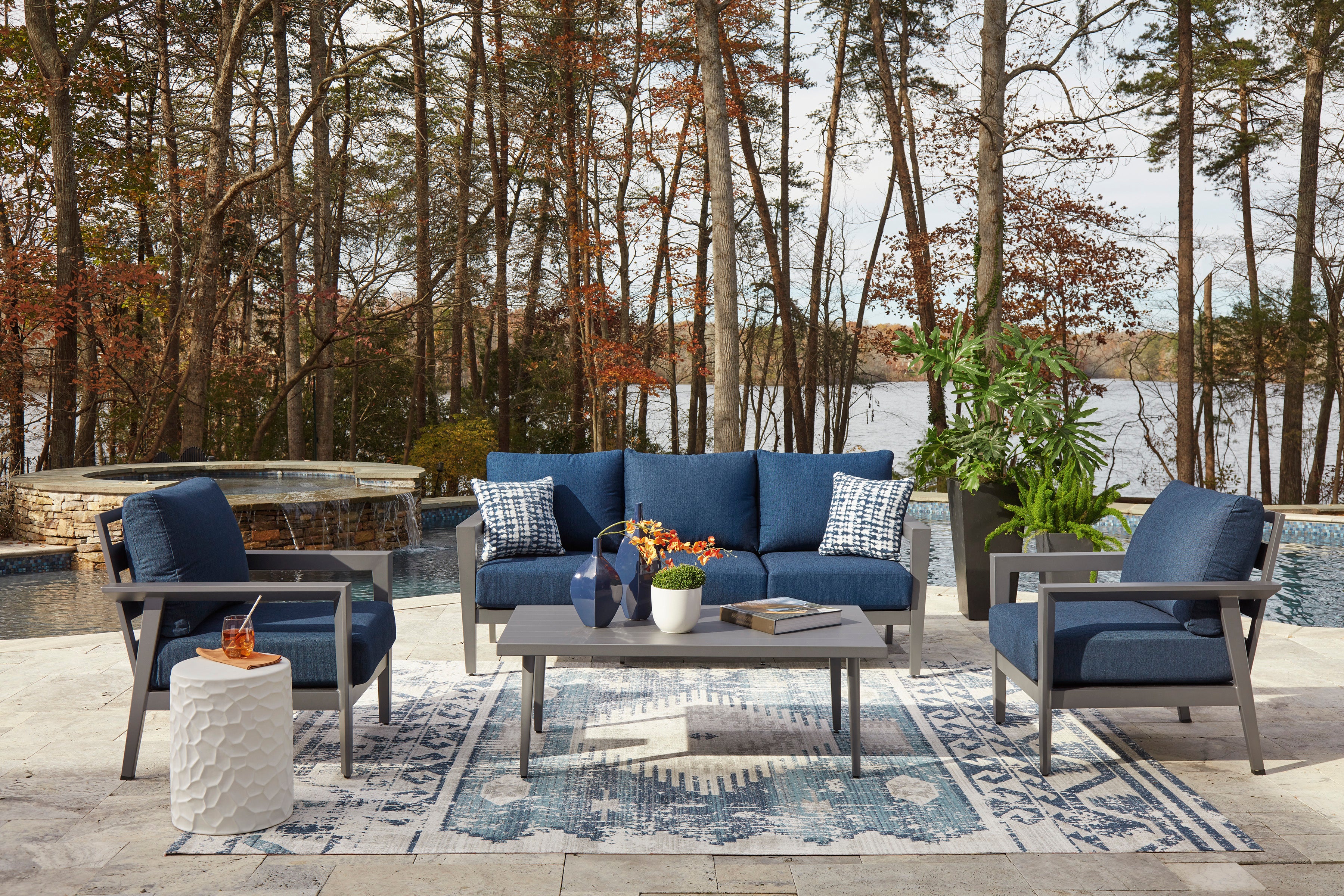 Ashley Gali 4-Piece Outdoor Patio Seating Set - Image 4