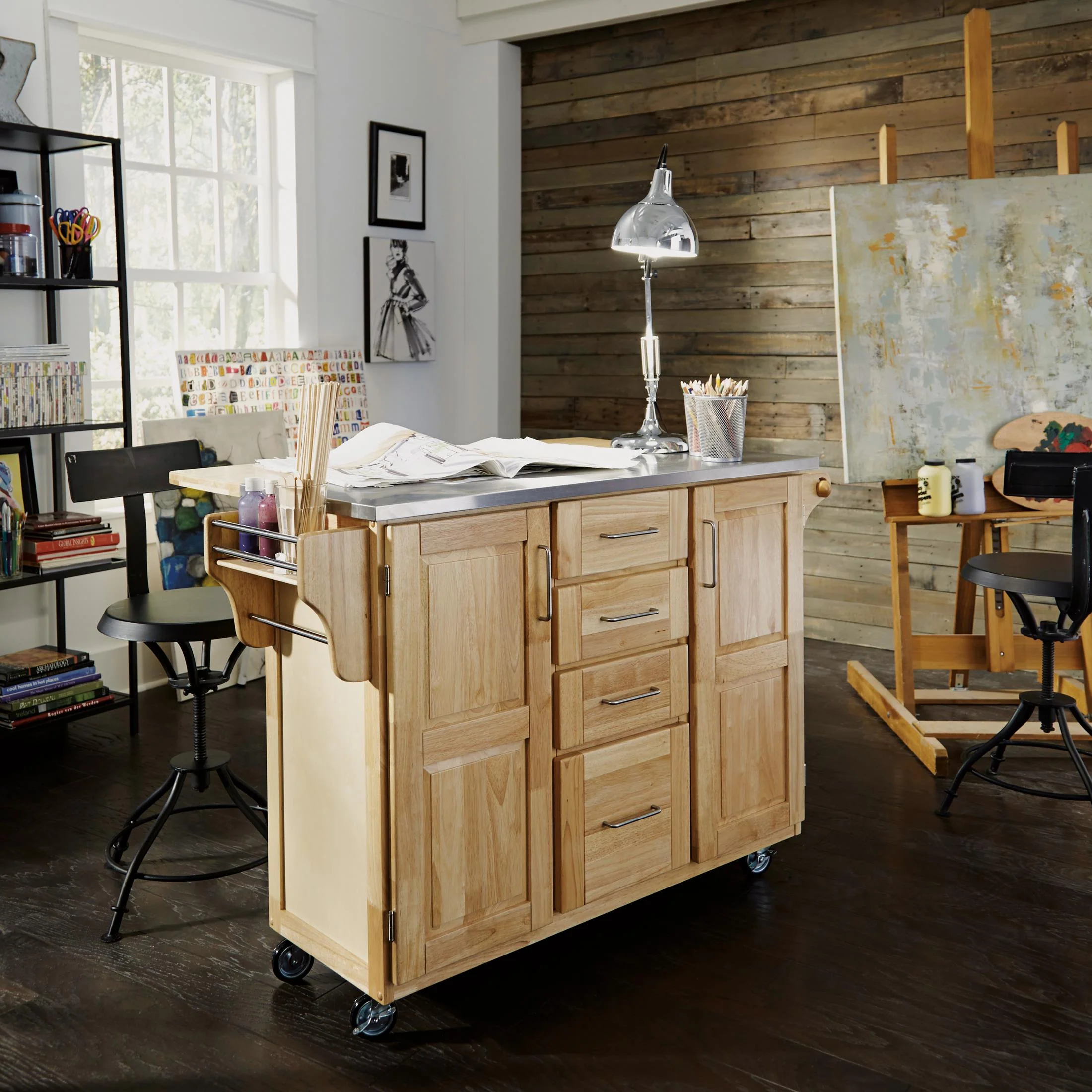 General Line 4 Drawer Kitchen Cart - Image 10