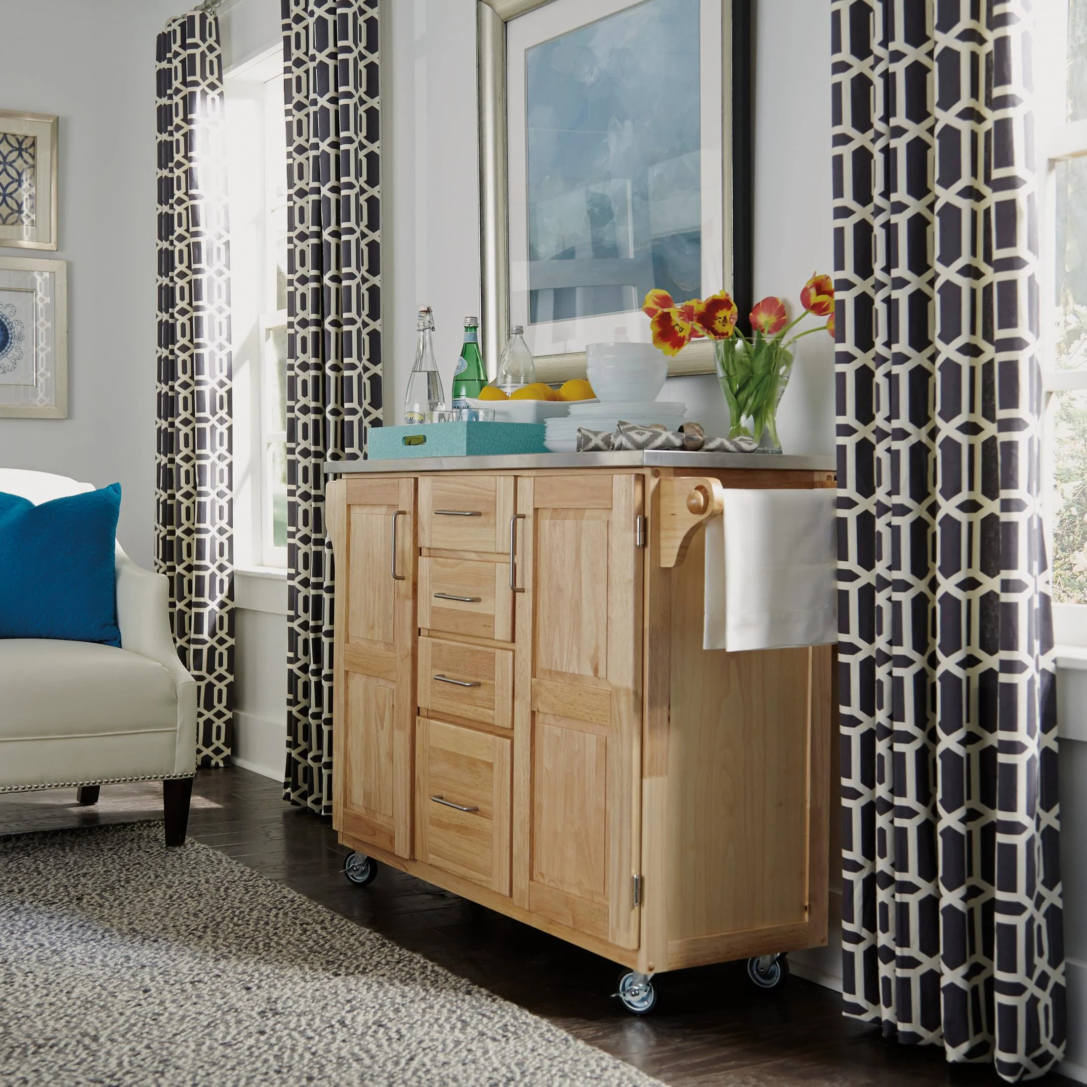 General Line 4 Drawer Kitchen Cart - Image 13
