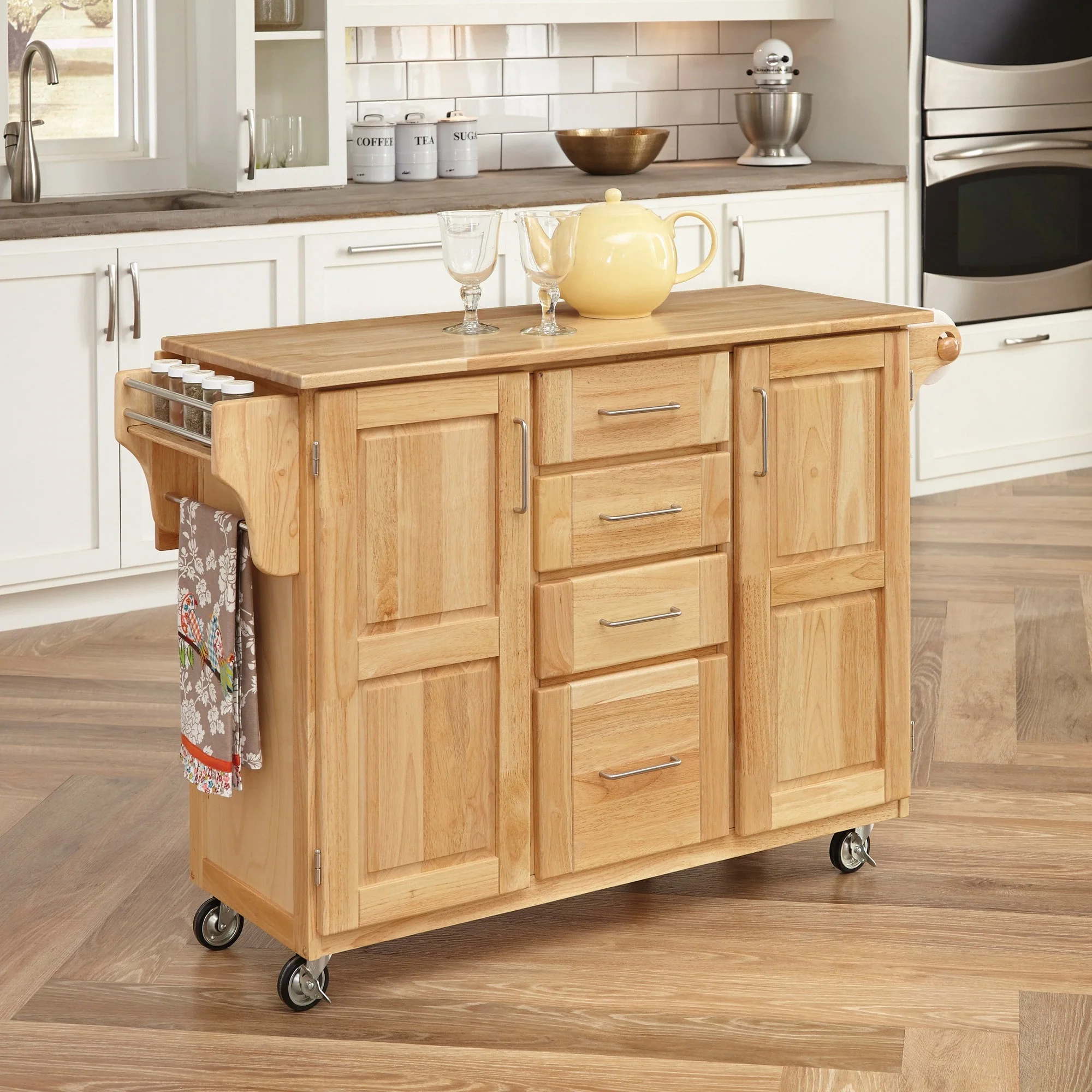 General Line 4 Drawer Kitchen Cart - Image 3