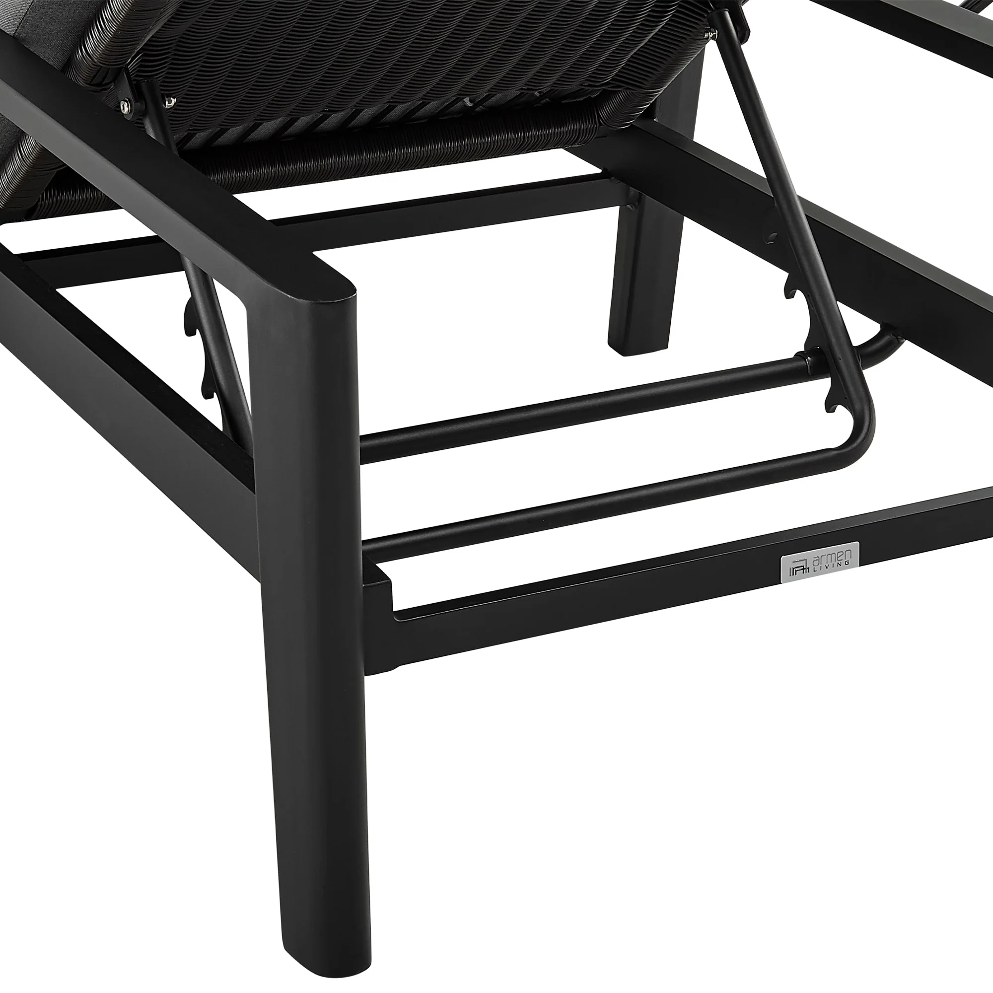 Grand Outdoor Patio Adjustable Chaise Lounge Chair in Aluminum with Gray Cushions - Image 7