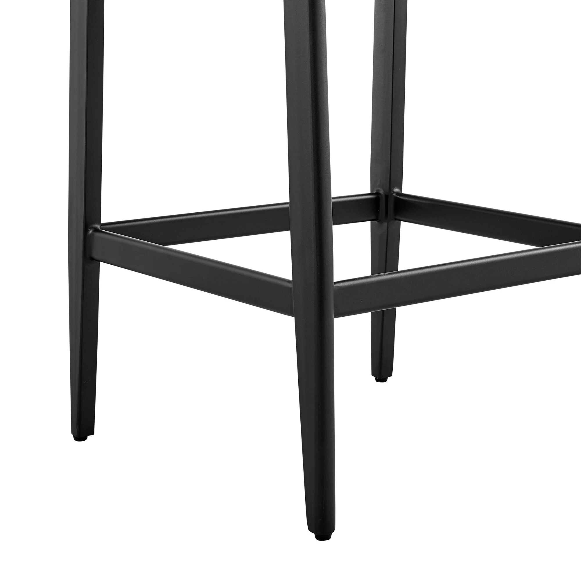 Grand Outdoor Patio Counter Height Bar Stool in Aluminum with Gray Cushions - Image 7