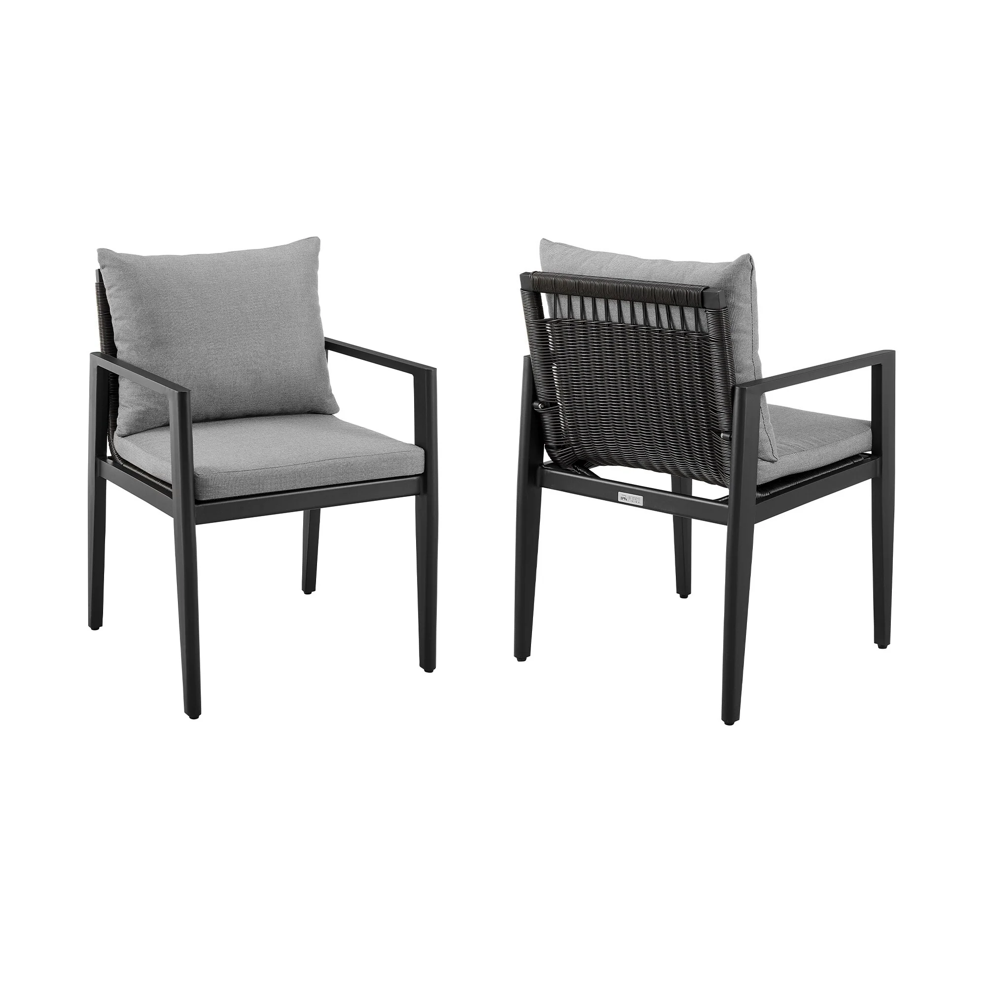 Grand Outdoor Patio Dining Chairs (Set of 2) - Image 2