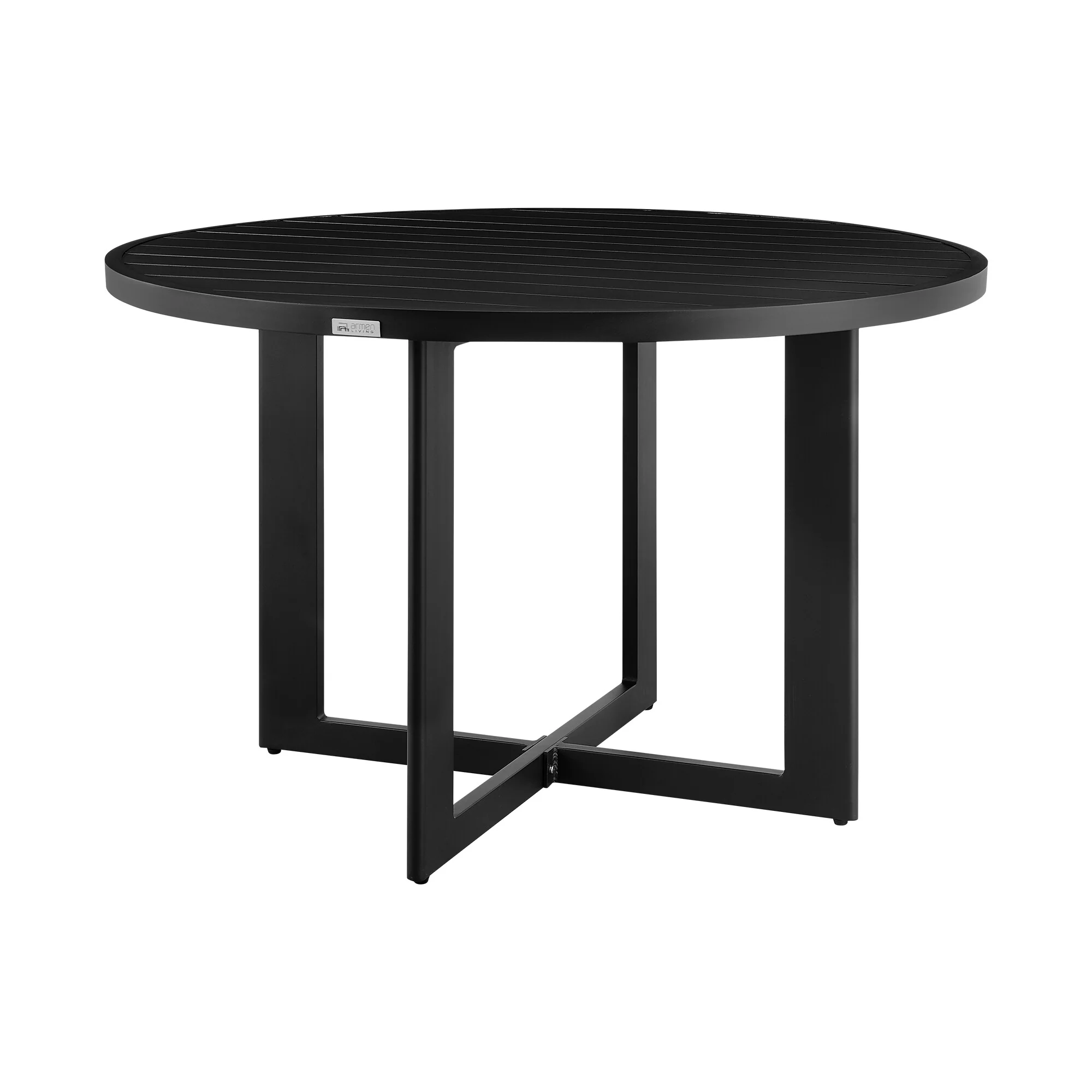 Grand Outdoor Patio Round Dining Table in Aluminum - Image 2