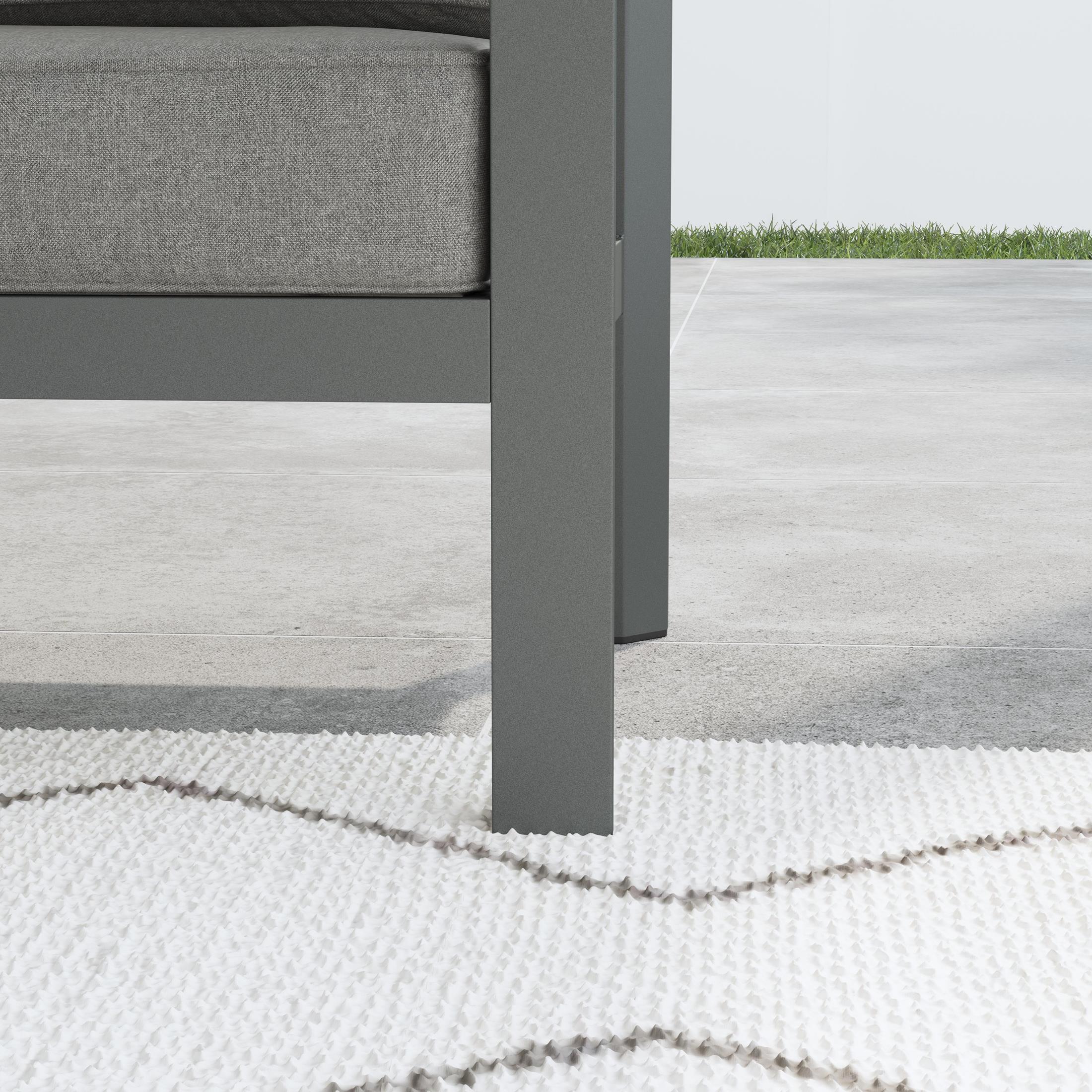 Grayton Outdoor Aluminum Sofa - Image 8