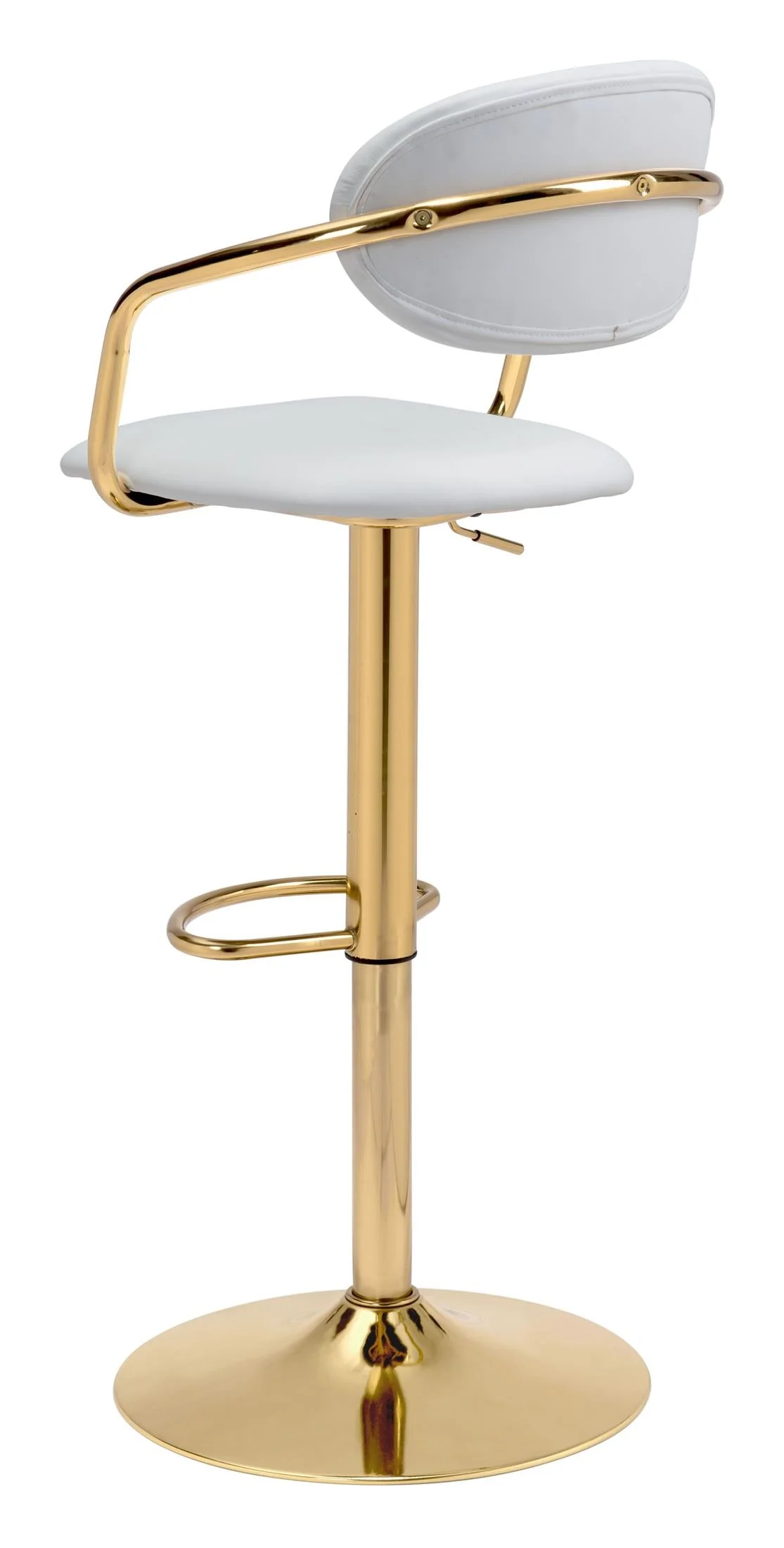 Gusto Barstool White & Gold - Image 8