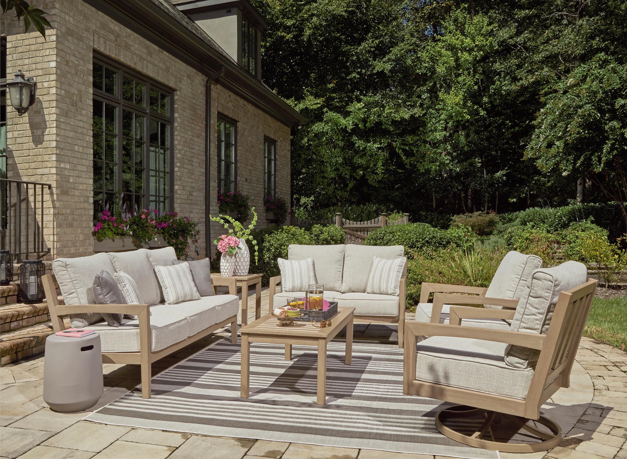 Ashley Hallow Creek Outdoor Patio Sofa with Cushion - Image 2
