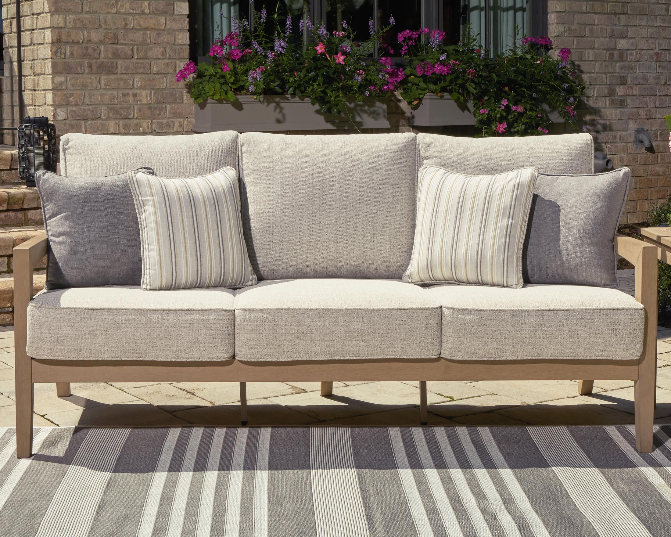 Ashley Hallow Creek Outdoor Patio Sofa with Cushion - Image 3