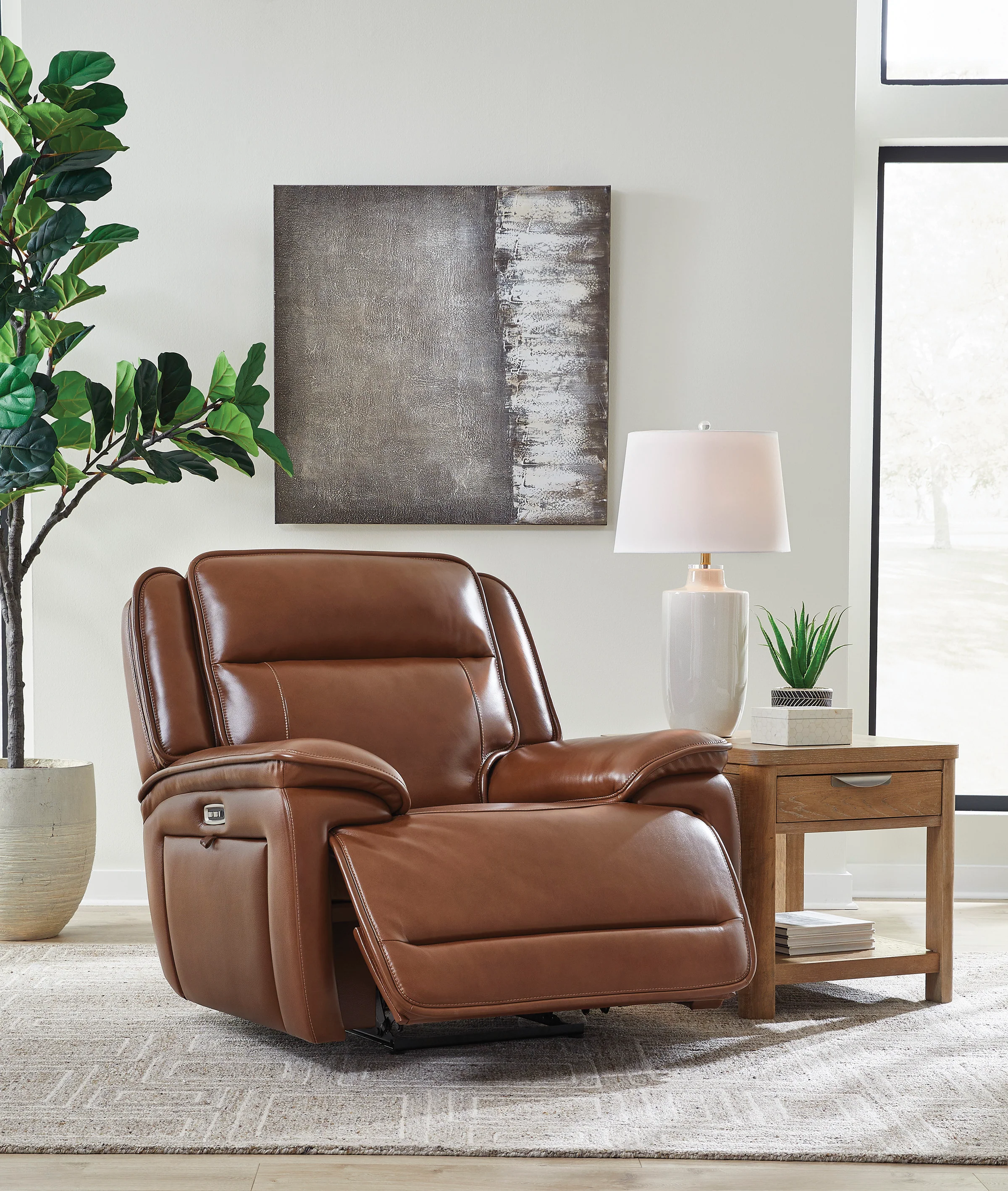 Healy Pier Leather Power Recliner - Image 5