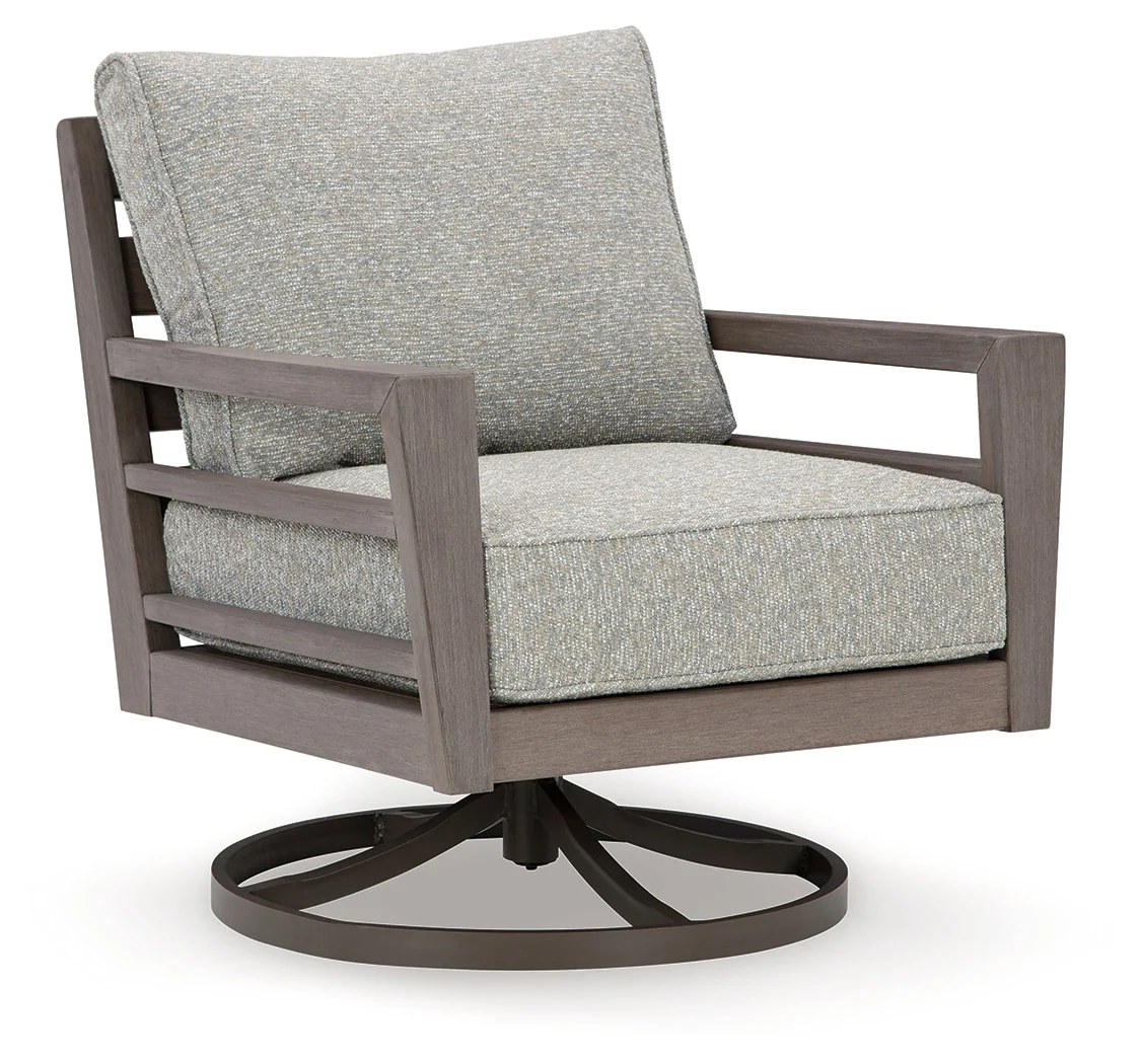 Ashley Hillside Bard Outdoor Patio Swivel Lounge Chair with Cushion - Image 4