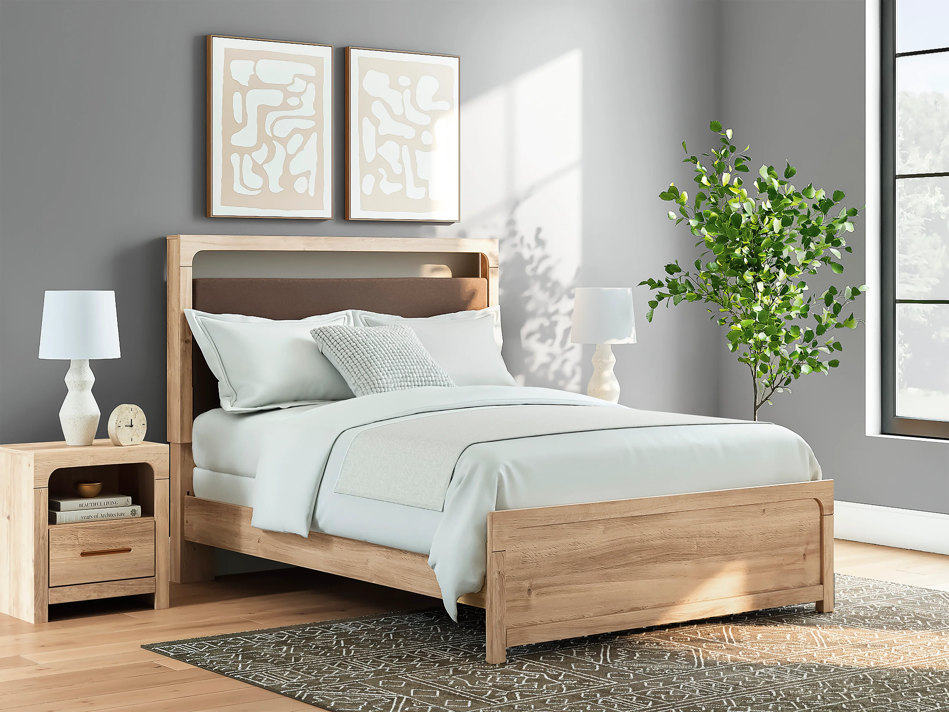 Hollymount Upholstered Panel Bed - Image 4