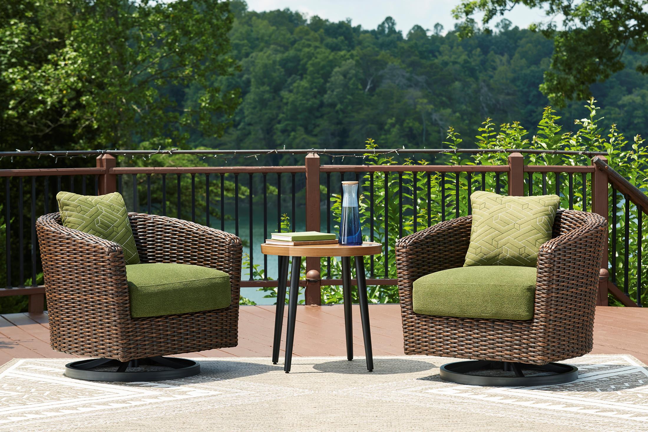 Ashley Horizon Hall Outdoor Patio Swivel Lounge Chair - Image 5