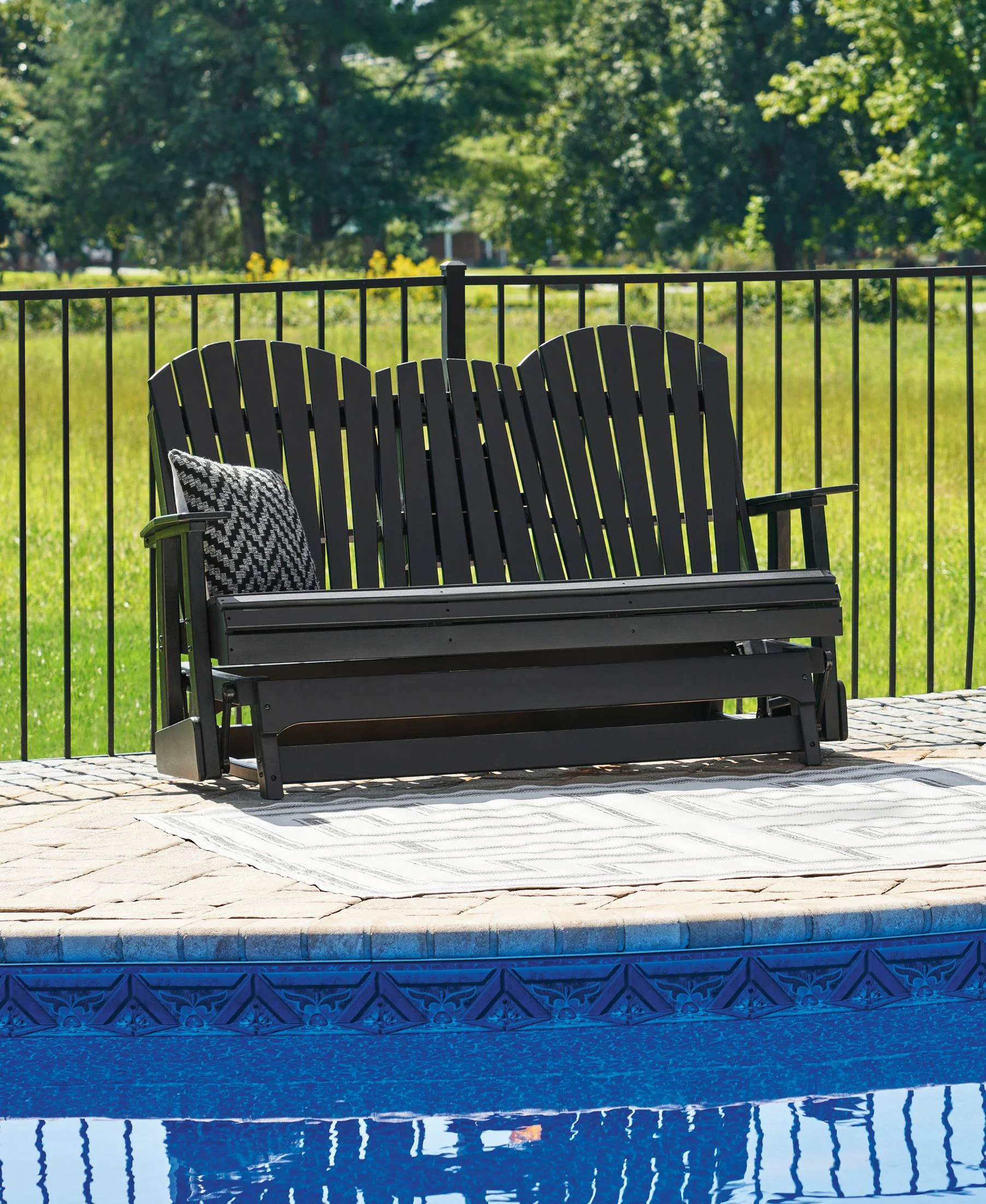 Hyland Wave Outdoor Glider Loveseat - Image 11