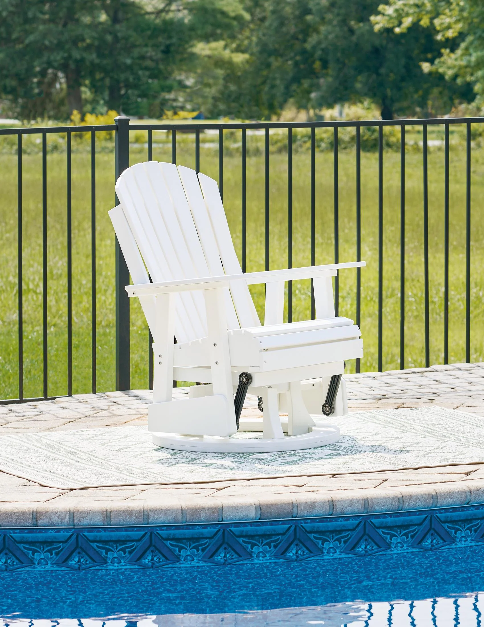 Ashley Hyland Wave Outdoor Patio Swivel Glider Chair - Image 5