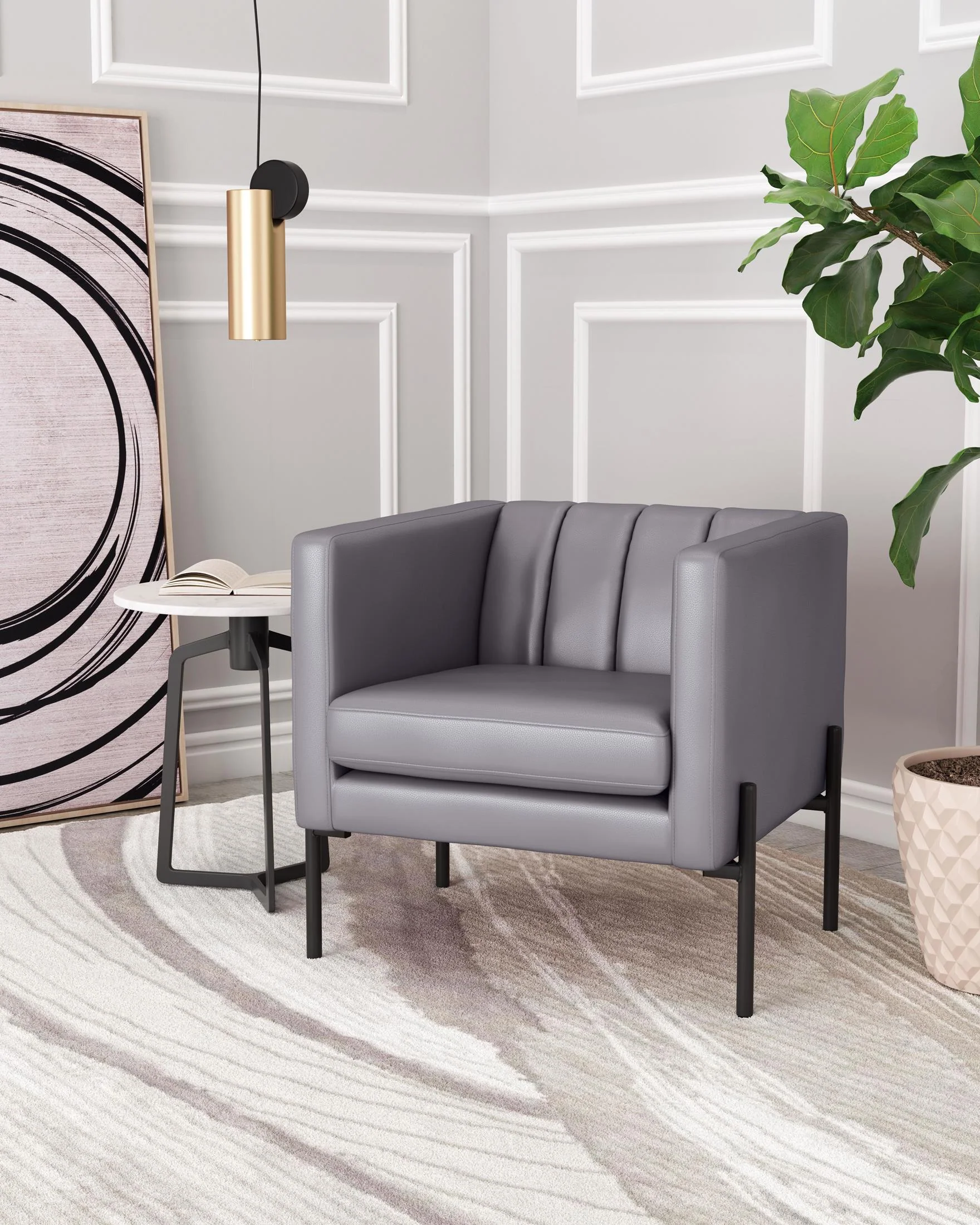 Jess Accent Chair Gray - Image 2