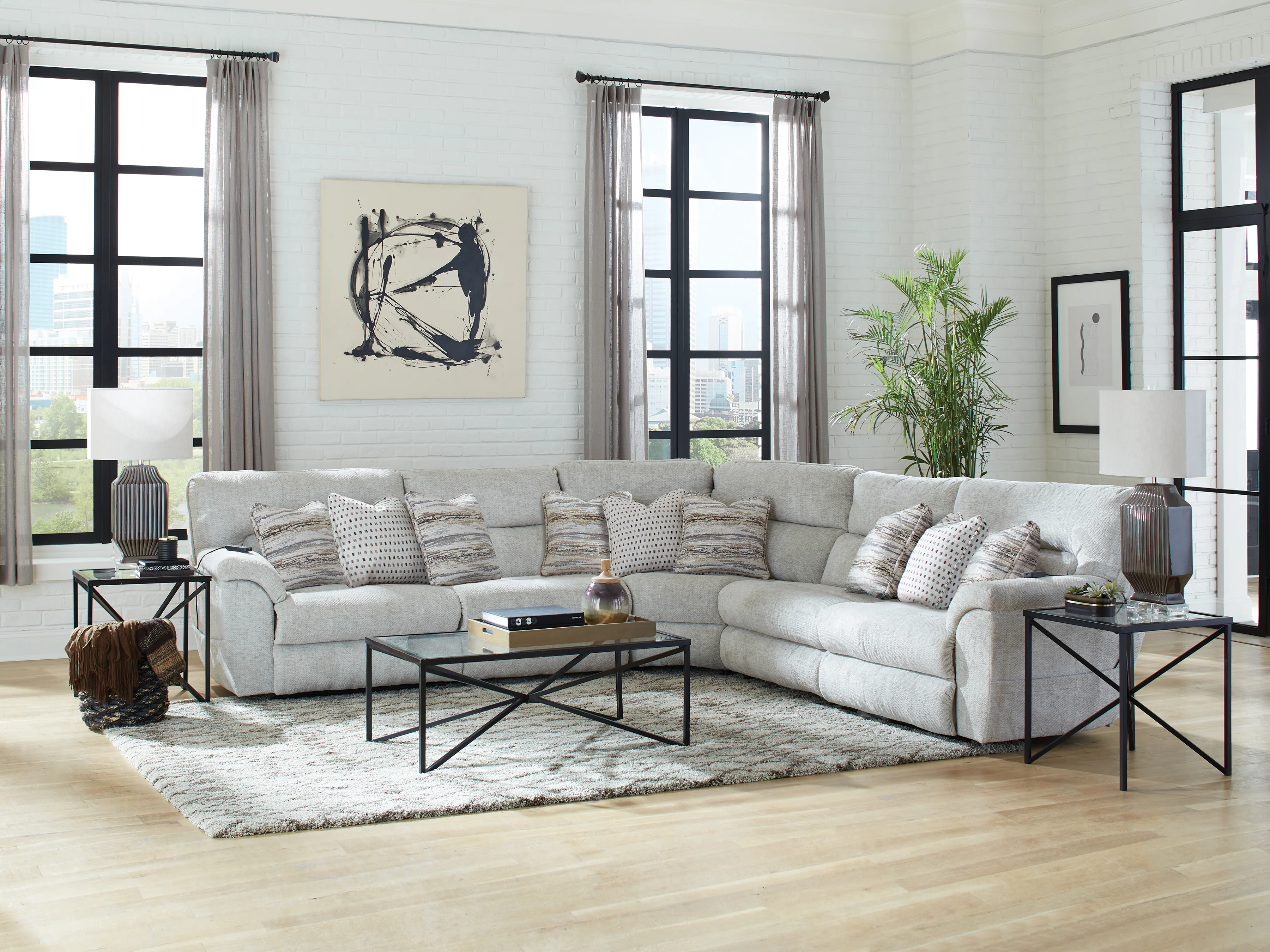 Jorja 6-Piece Power Reclining Sectional