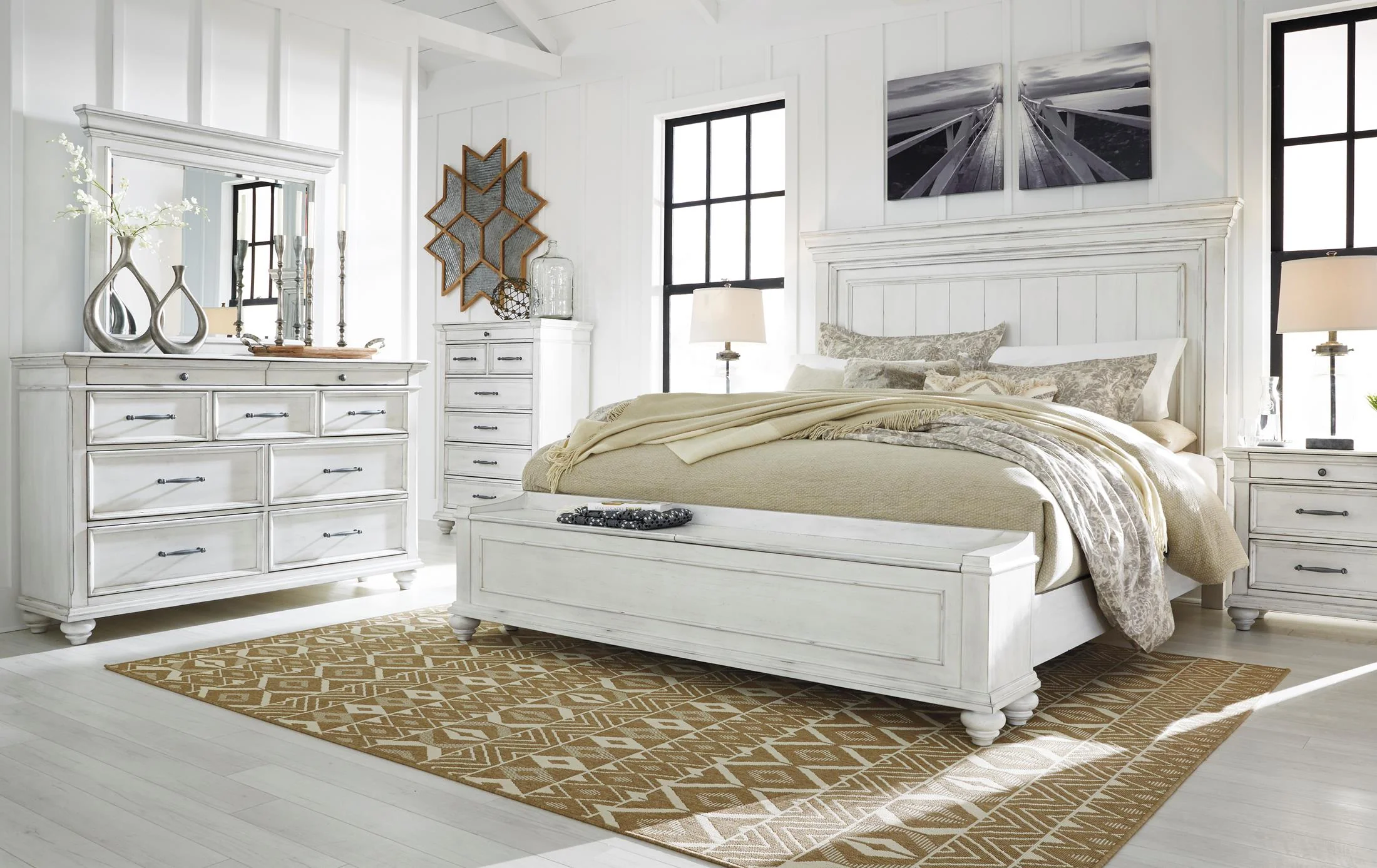 Kanwyn Panel Bed with Storage Bench - Image 2