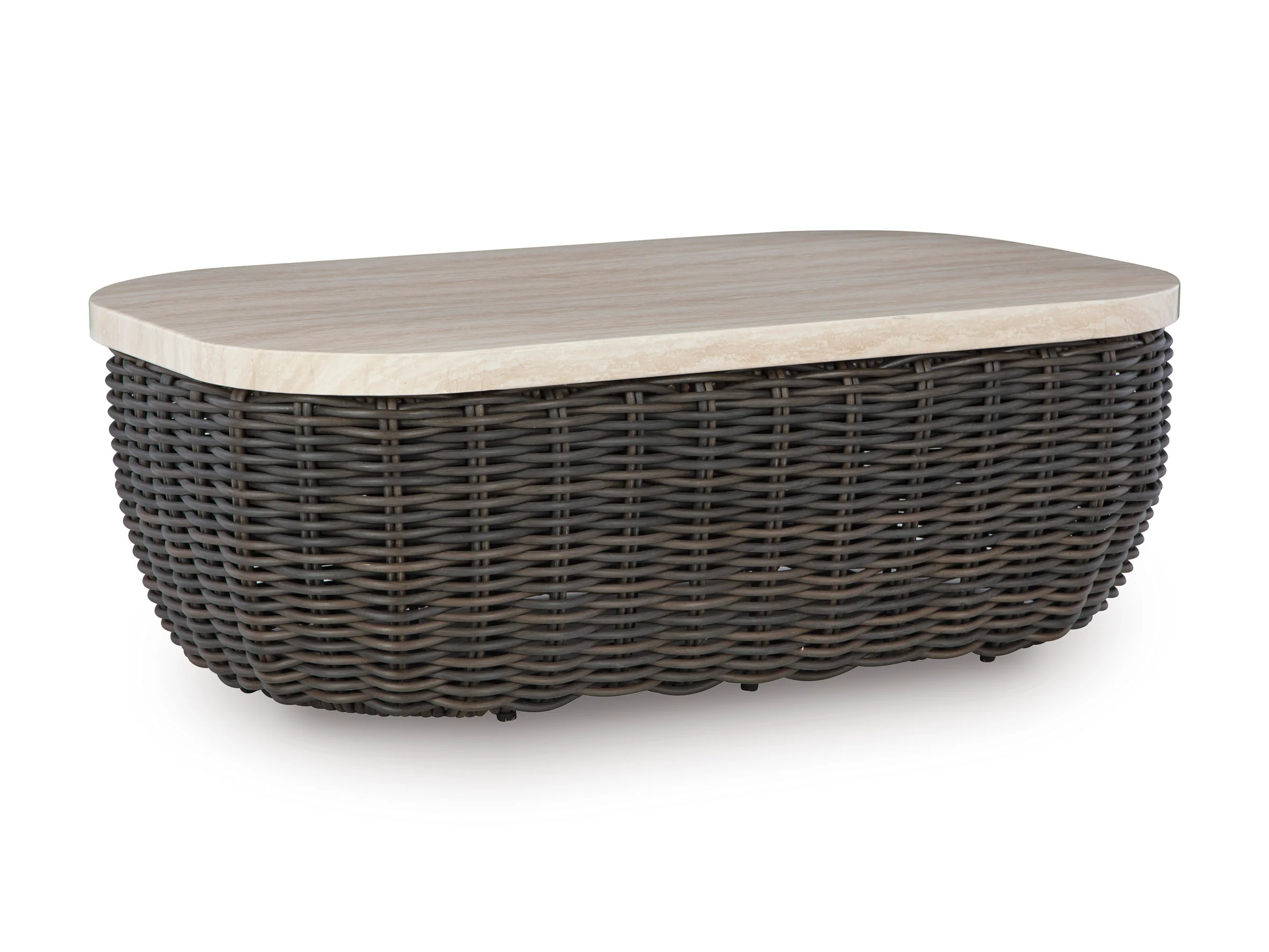 Ashley Kimora Outdoor Patio Rectangular Cocktail Table - Image 3
