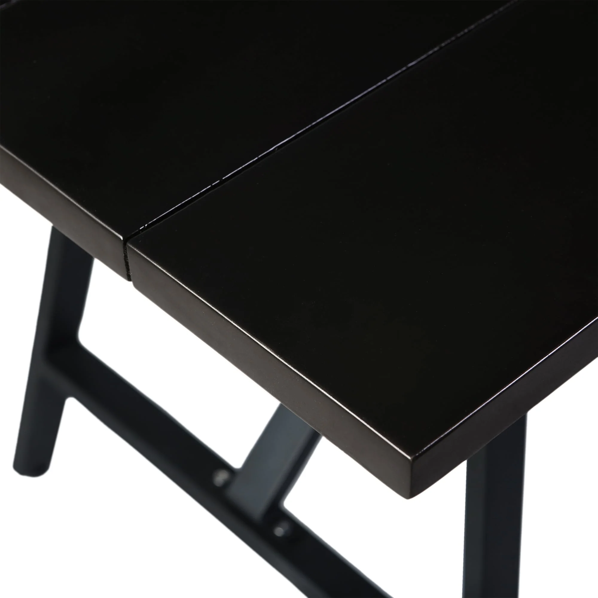 Koala and Clip 5 Piece Dining Set in Dark Eucalyptus Wood and Metal with Black Rope - Image 7