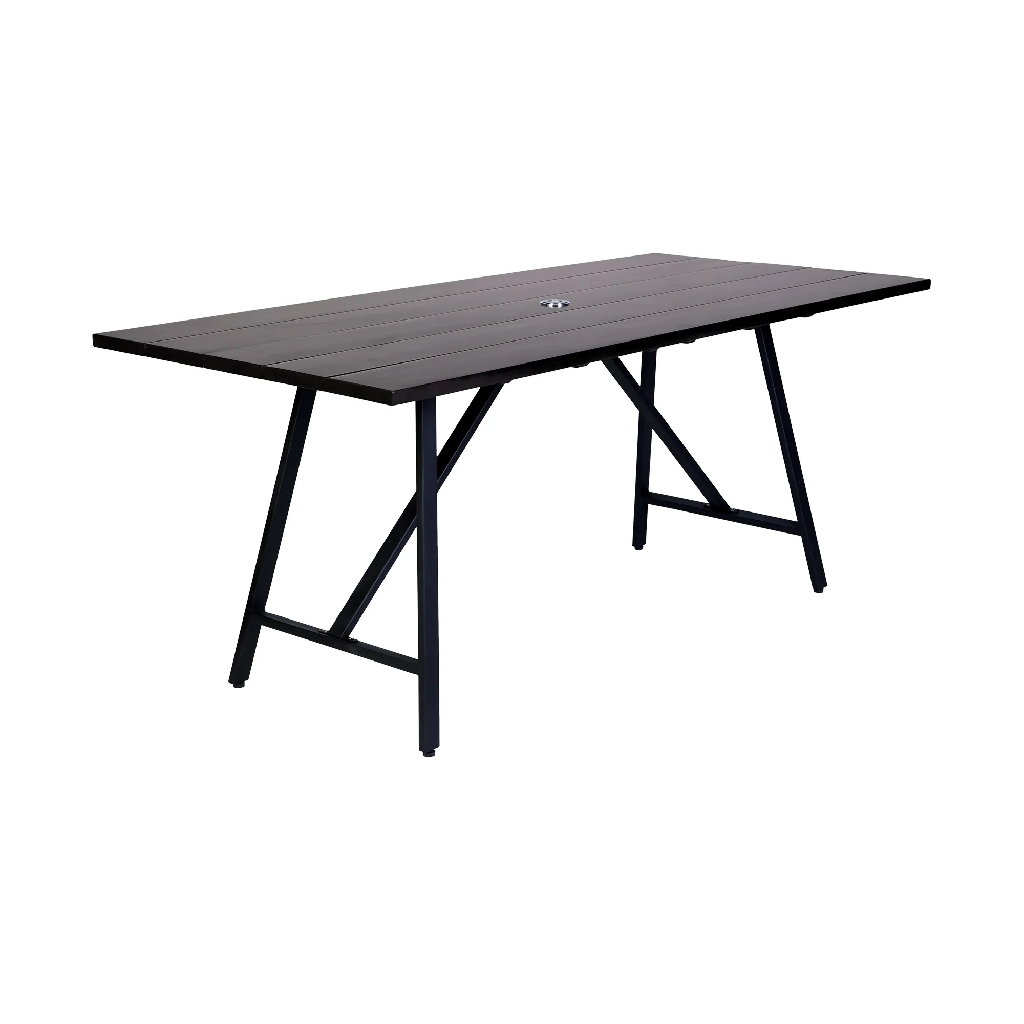 Koala Clip and Camino 6 Piece Outdoor Dining Set in Dark Eucalyptus with Gray Rope - Image 3