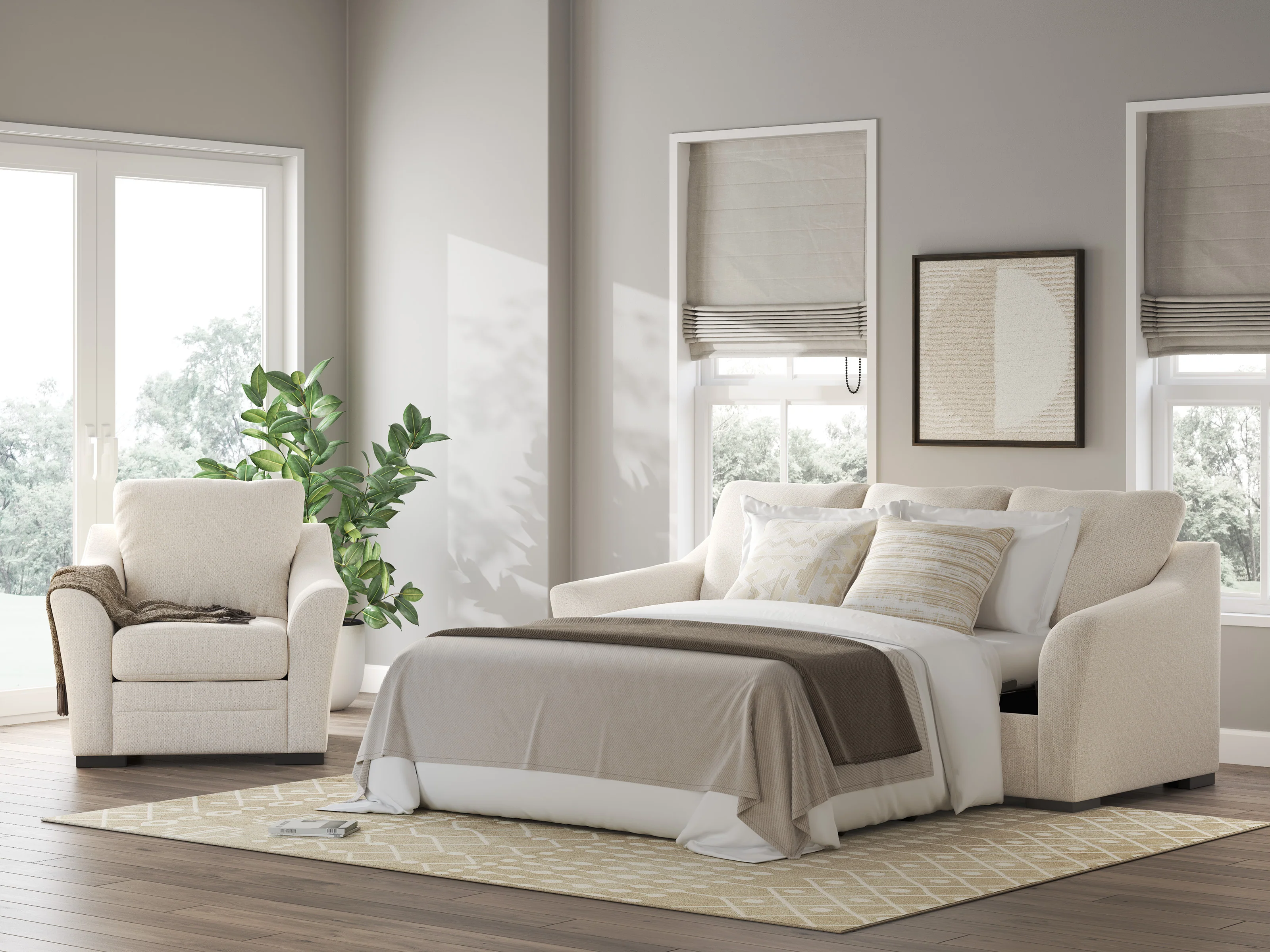 Lango Queen Sofa Sleeper Chaise - Image 2