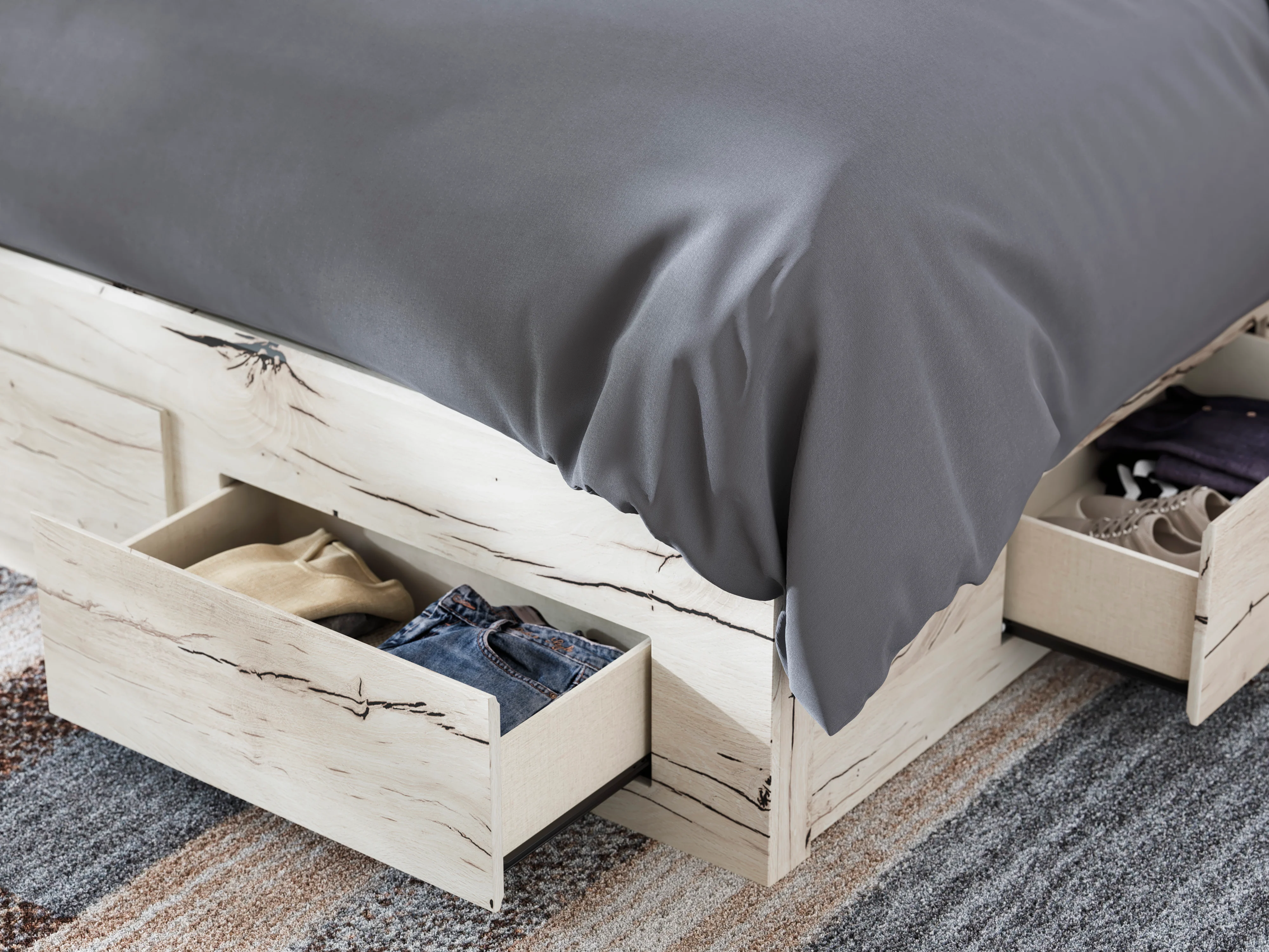 Ashley Lawroy Panel Six Drawer Storage Bed - Image 17