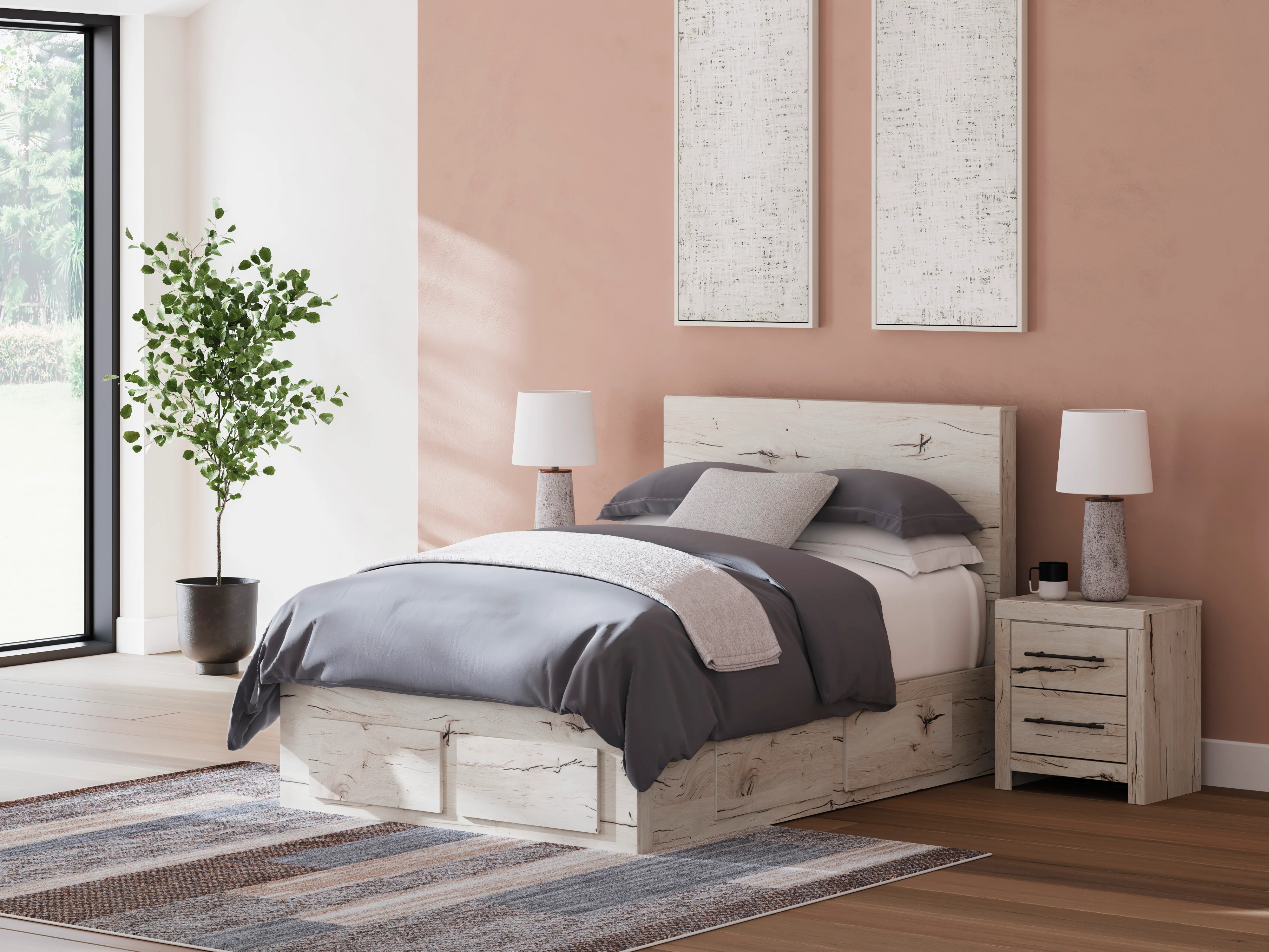 Ashley Lawroy Panel Six Drawer Storage Bed - Image 4