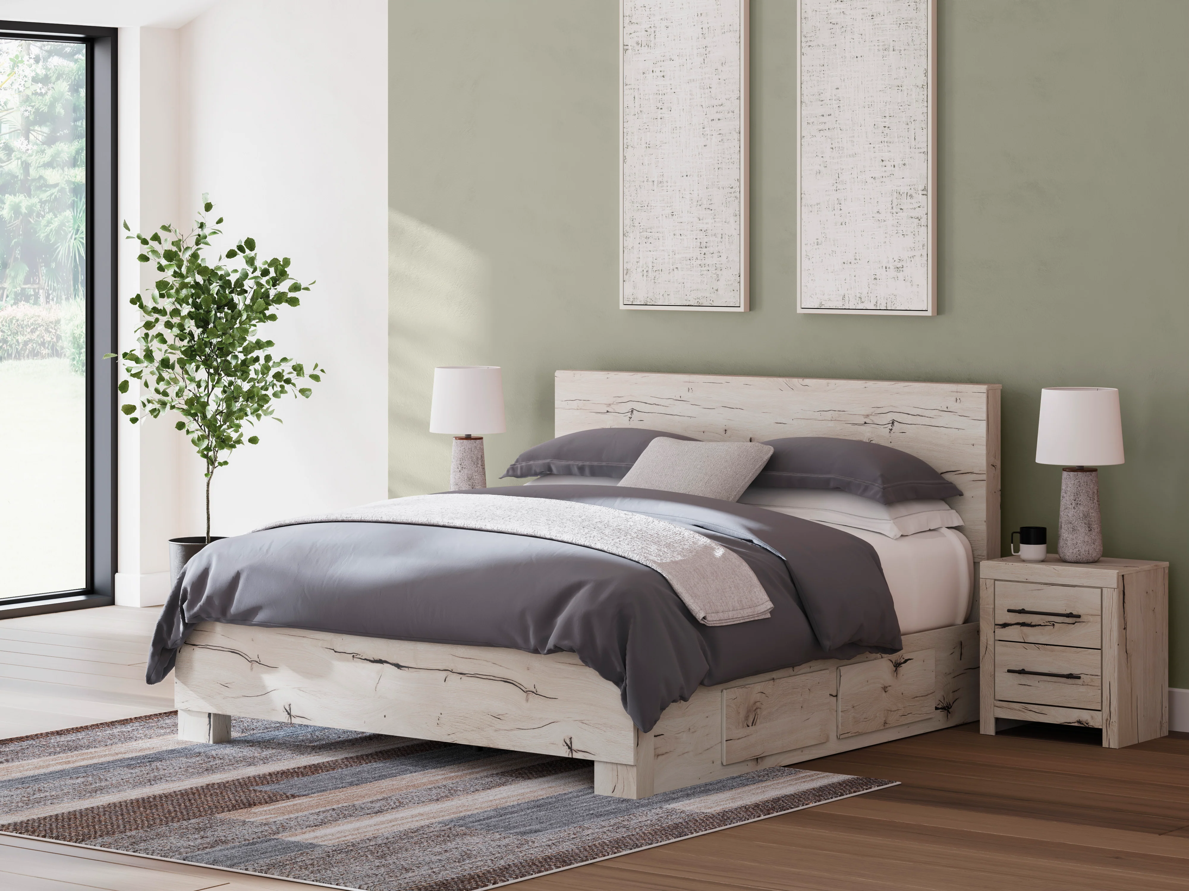 Lawroy King Panel Bed with Side Storage - Image 4