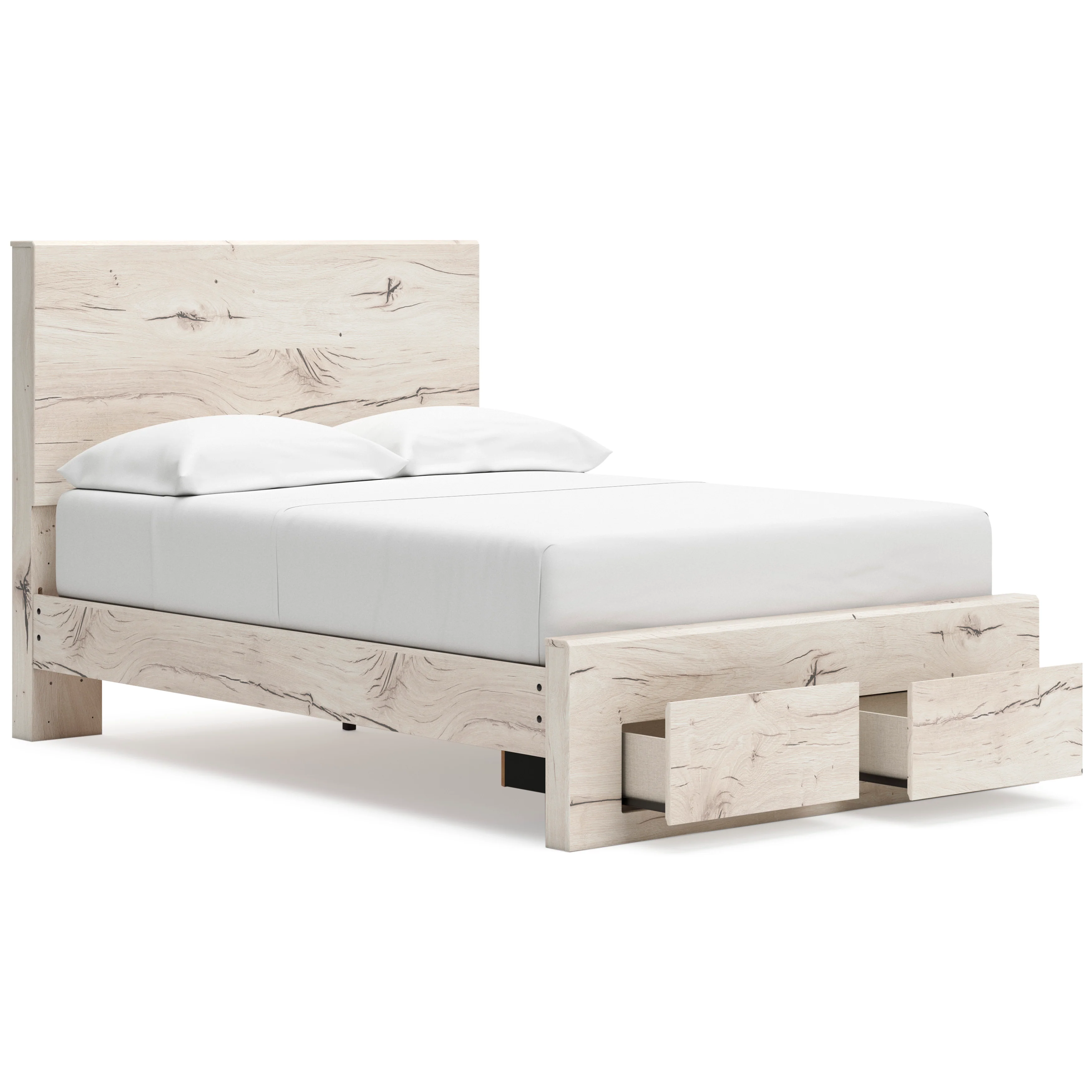 Ashley Lawroy Panel Two Drawer Storage Bed