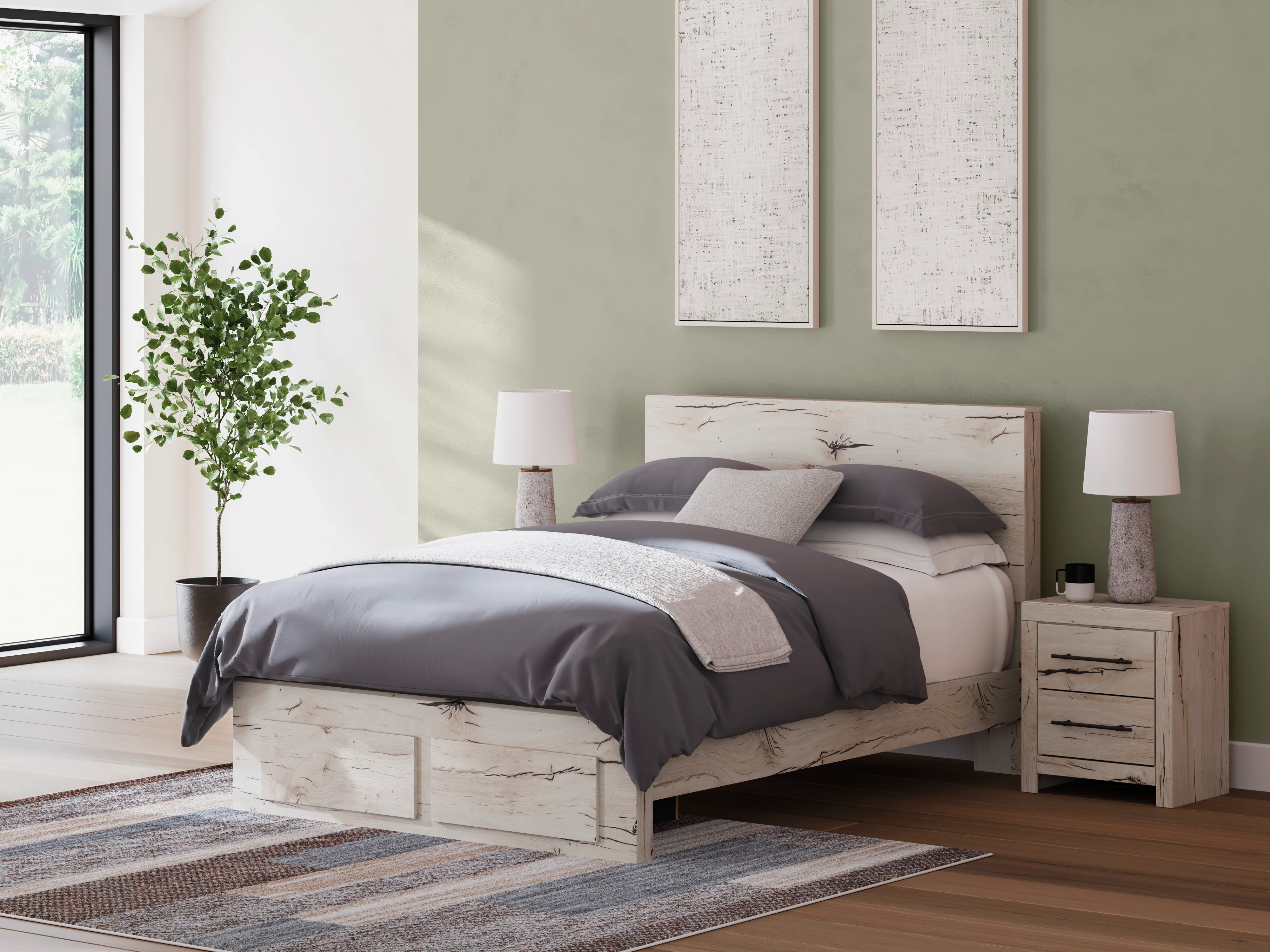 Ashley Lawroy Panel Two Drawer Storage Bed - Image 11