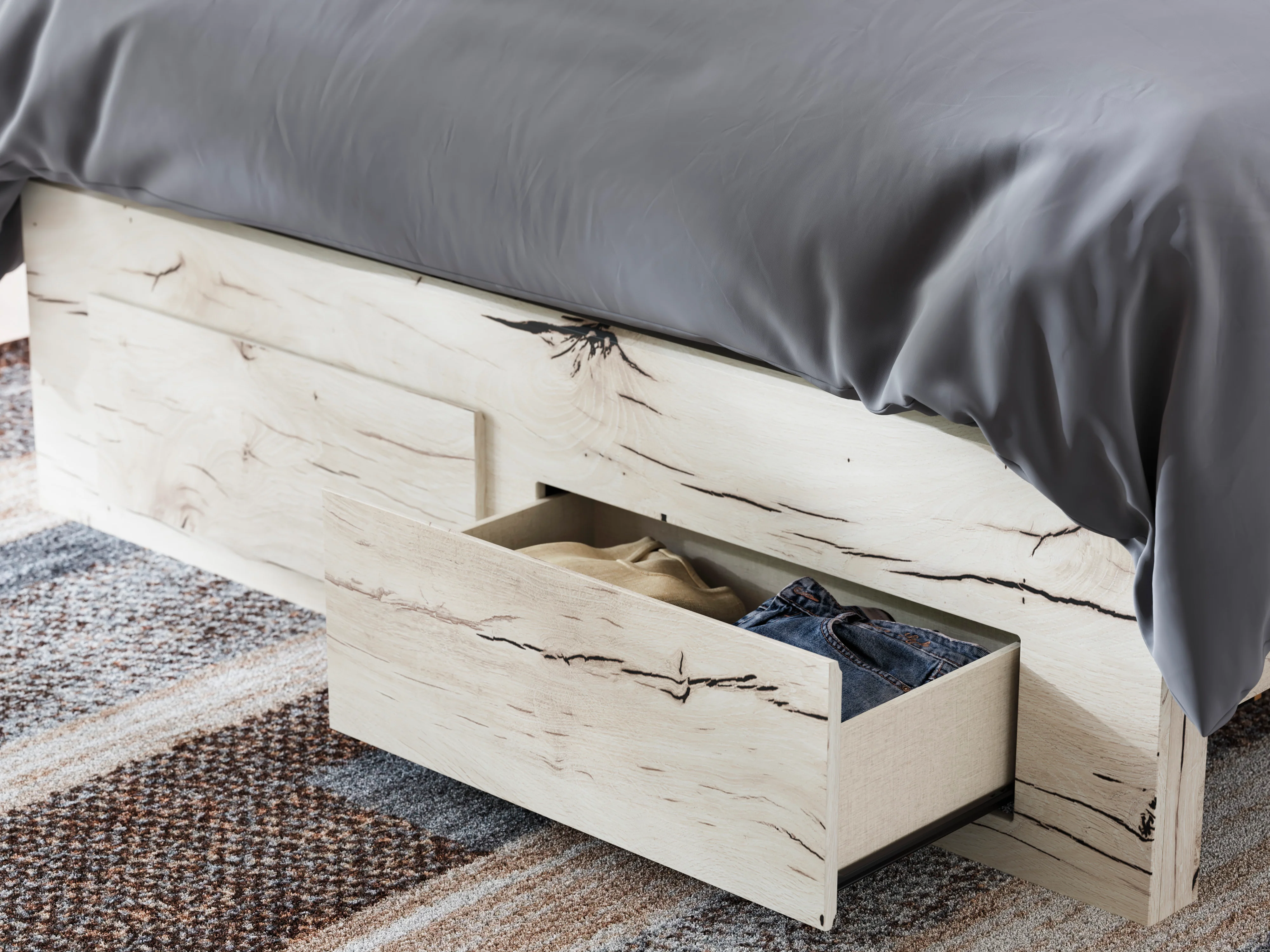Ashley Lawroy Panel Two Drawer Storage Bed - Image 16