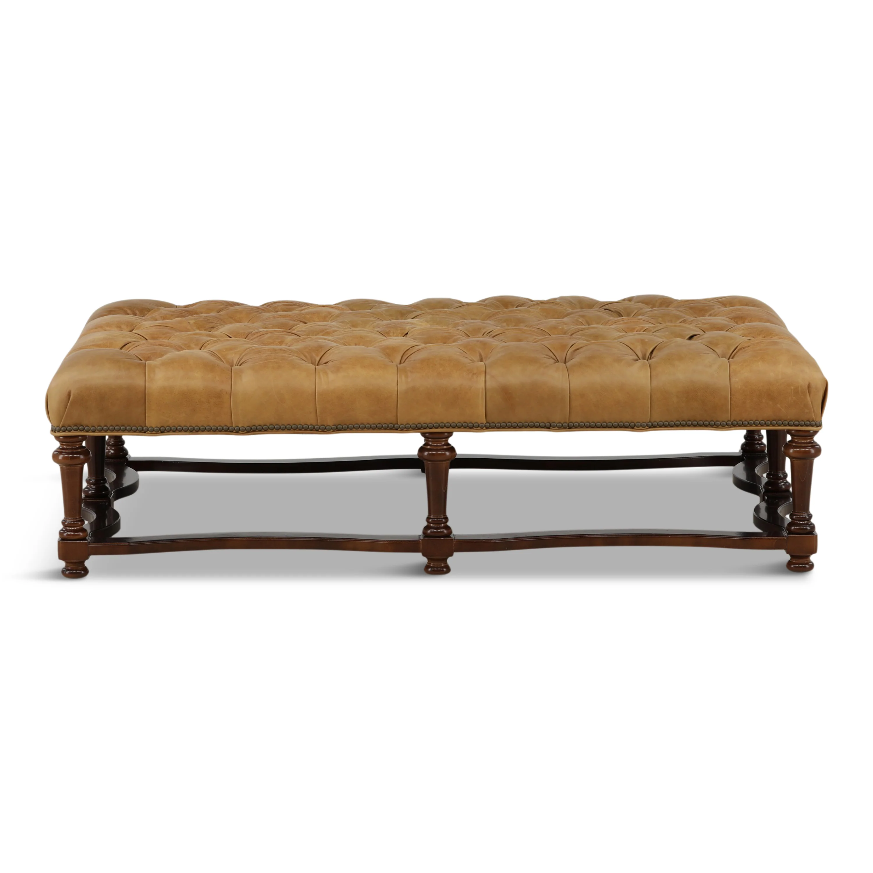 Lainey Leather Cocktail Ottoman