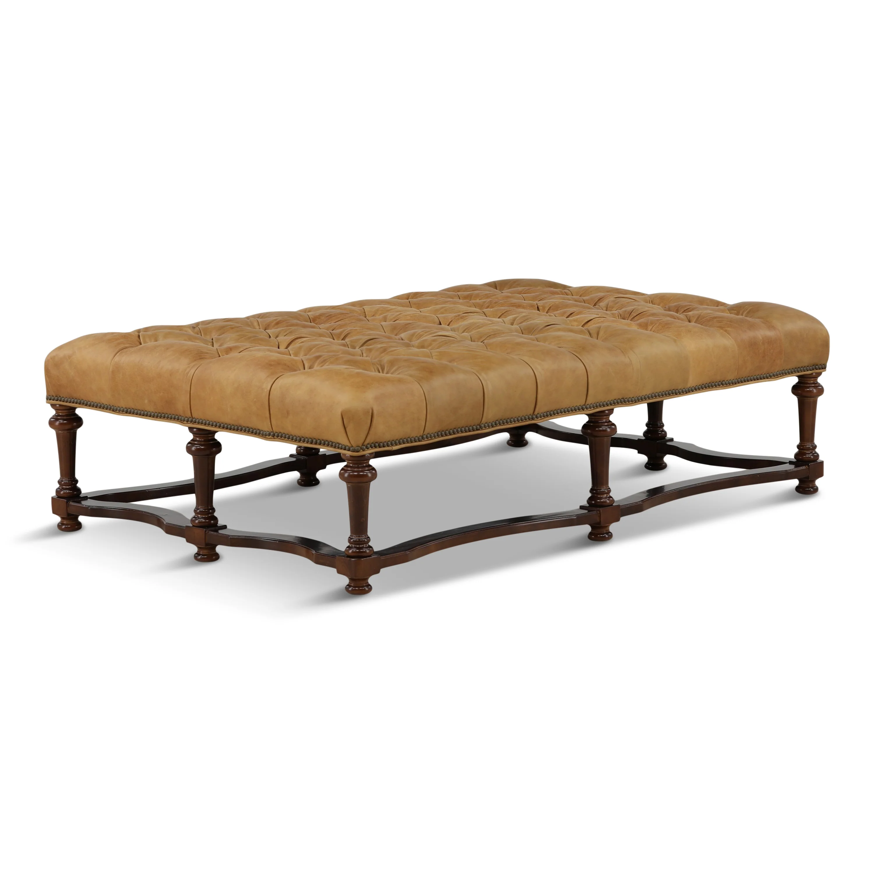 Lainey Leather Cocktail Ottoman - Image 2