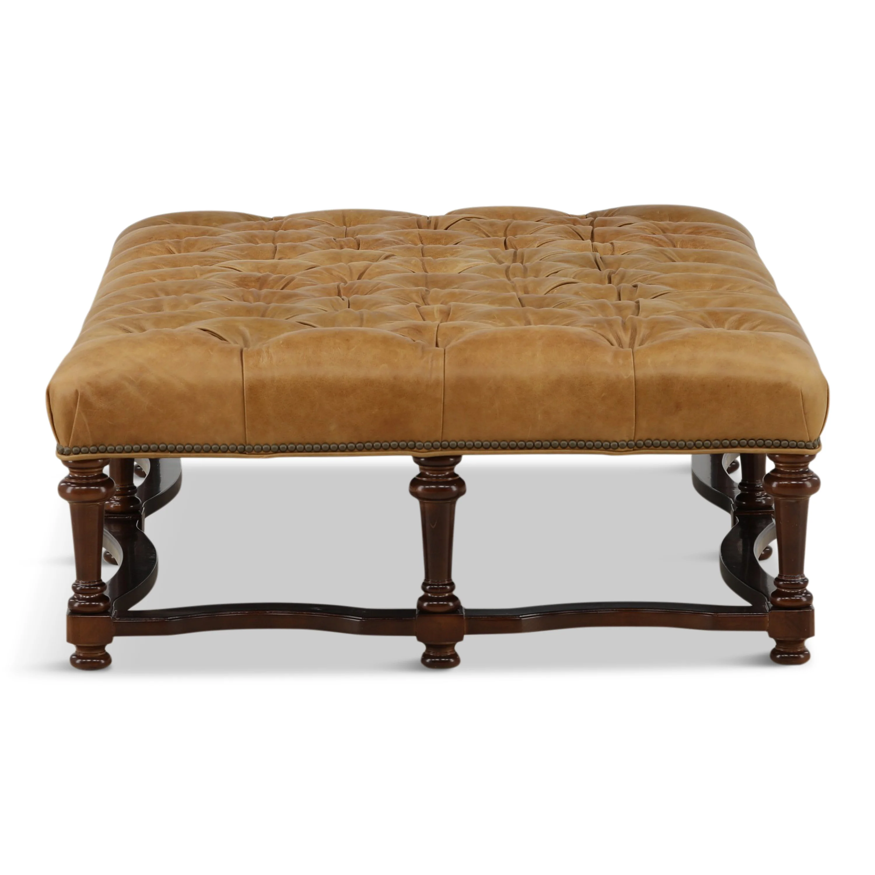 Lainey Leather Cocktail Ottoman - Image 4