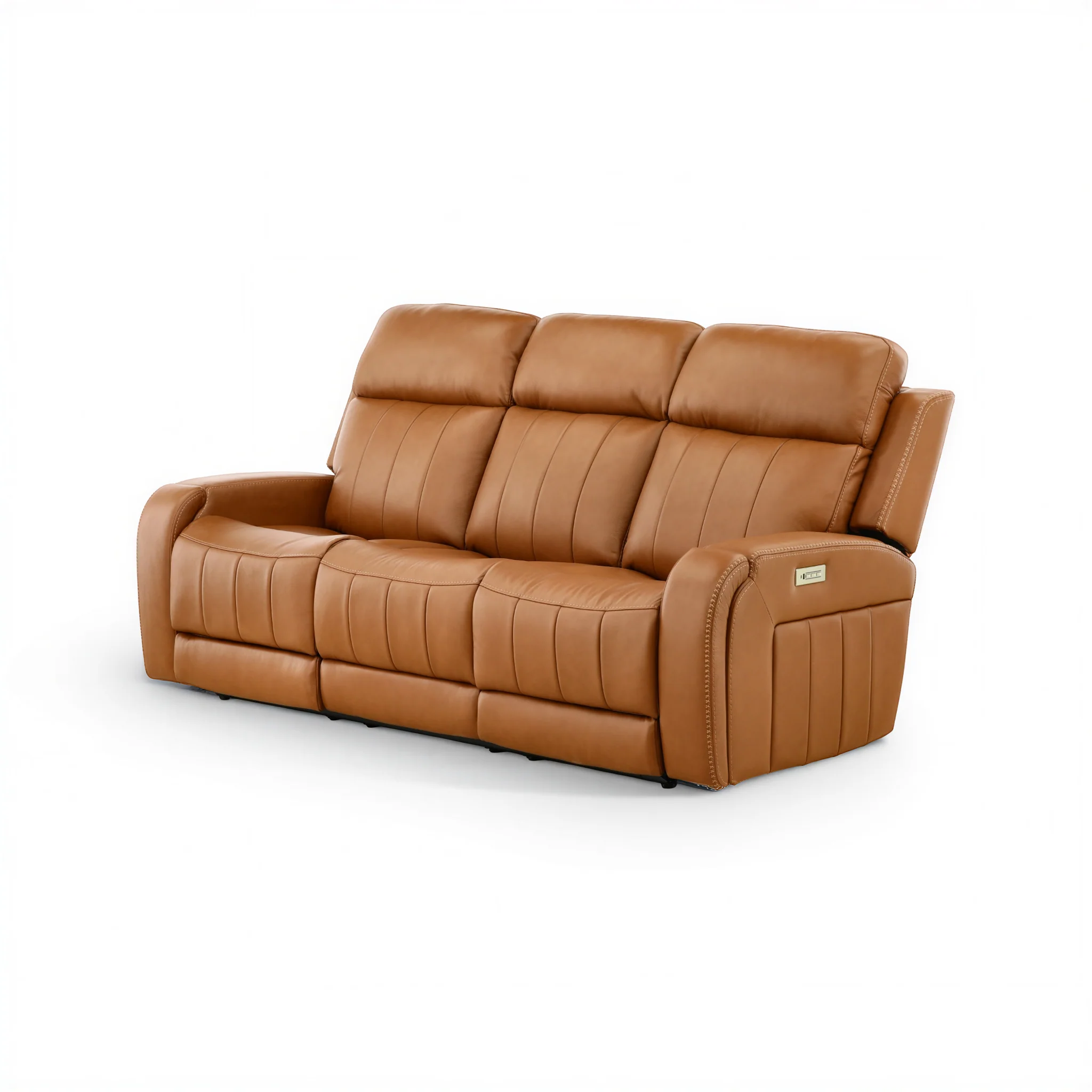 Hampton Leather Home Theater Sofa - Image 22