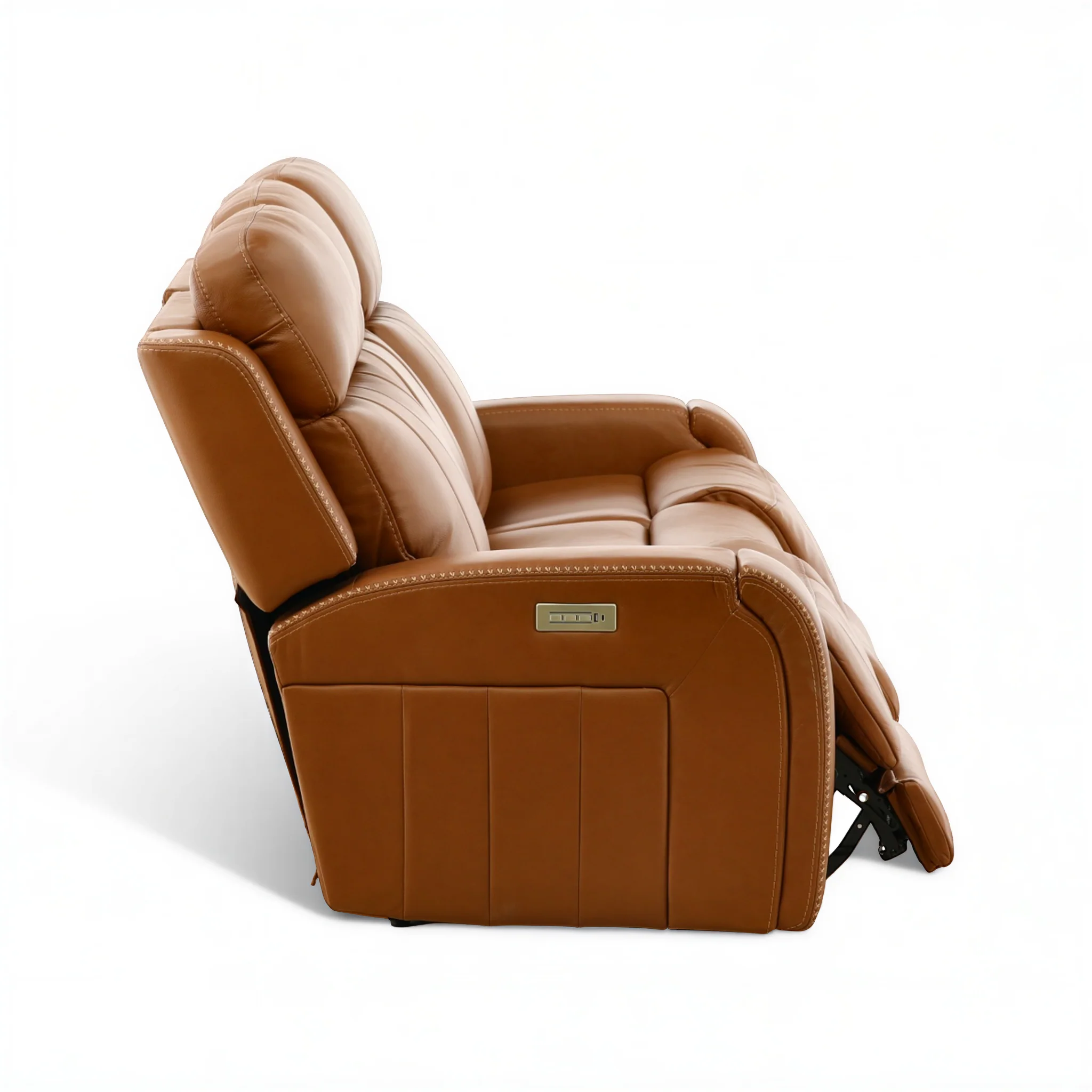 Hampton Leather Home Theater Sofa - Image 25