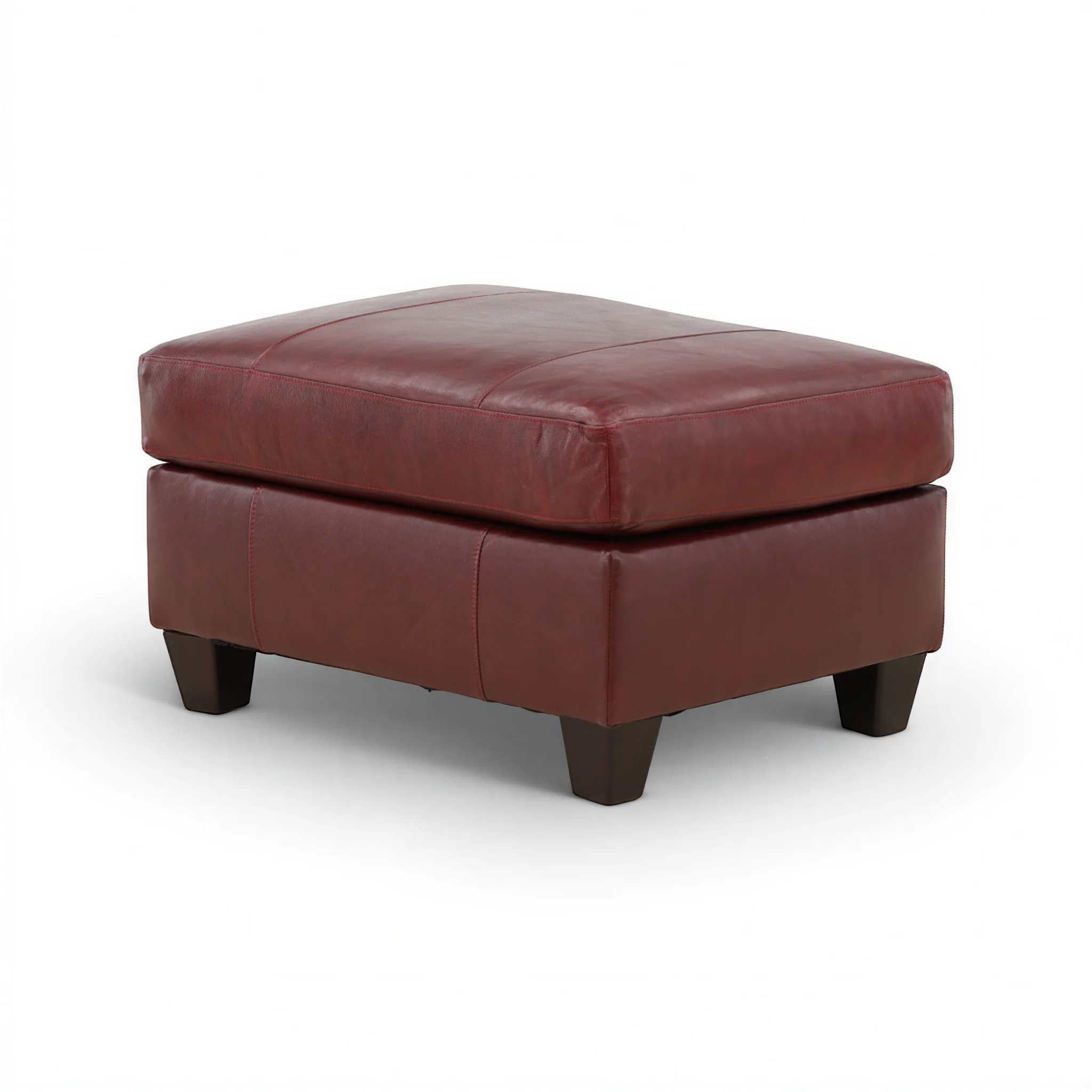 Marcellus Leather Ottoman - Image 2