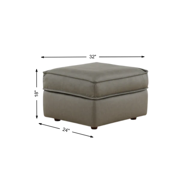 Cohen Leather Ottoman - Image 3