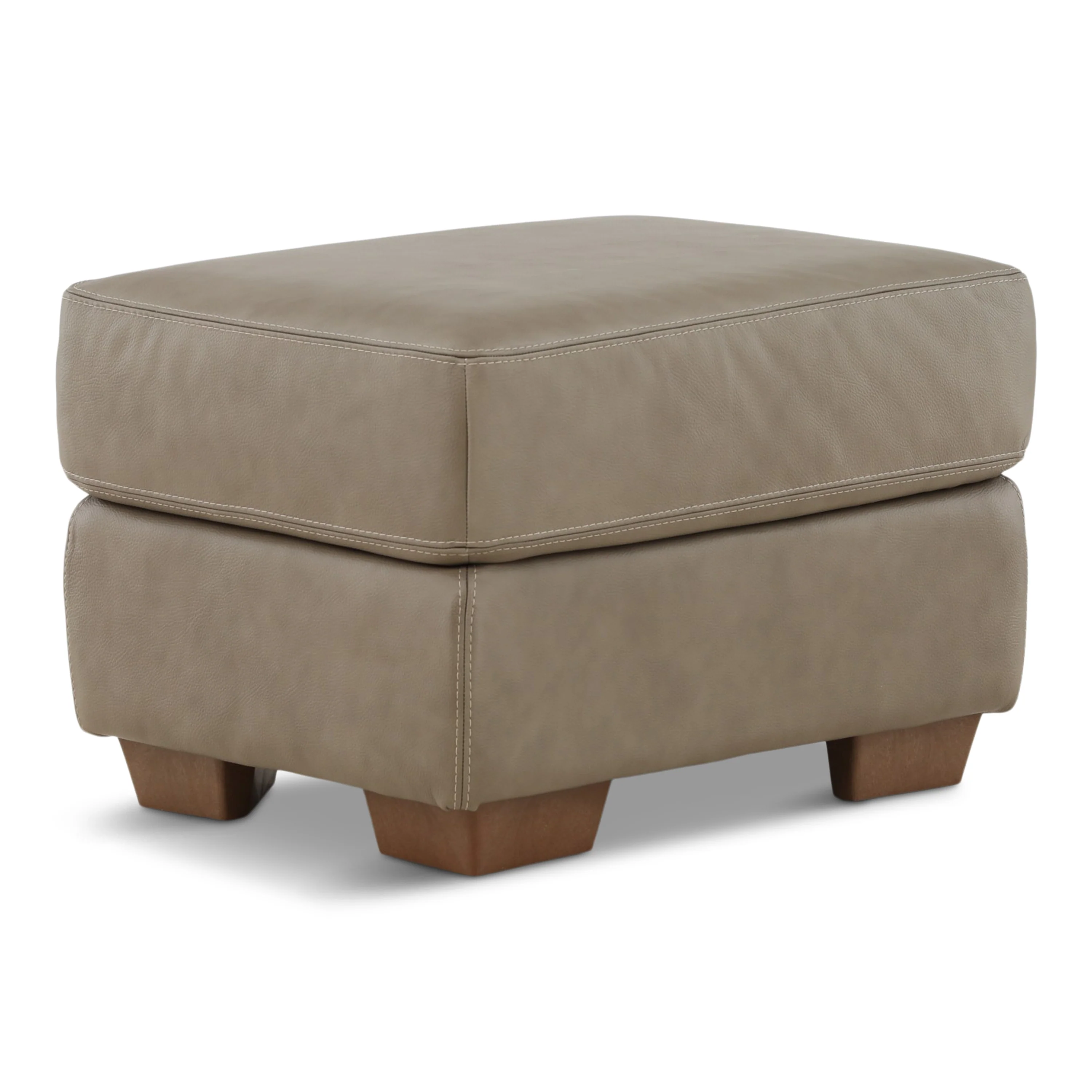 Camy Leather Ottoman - Image 3