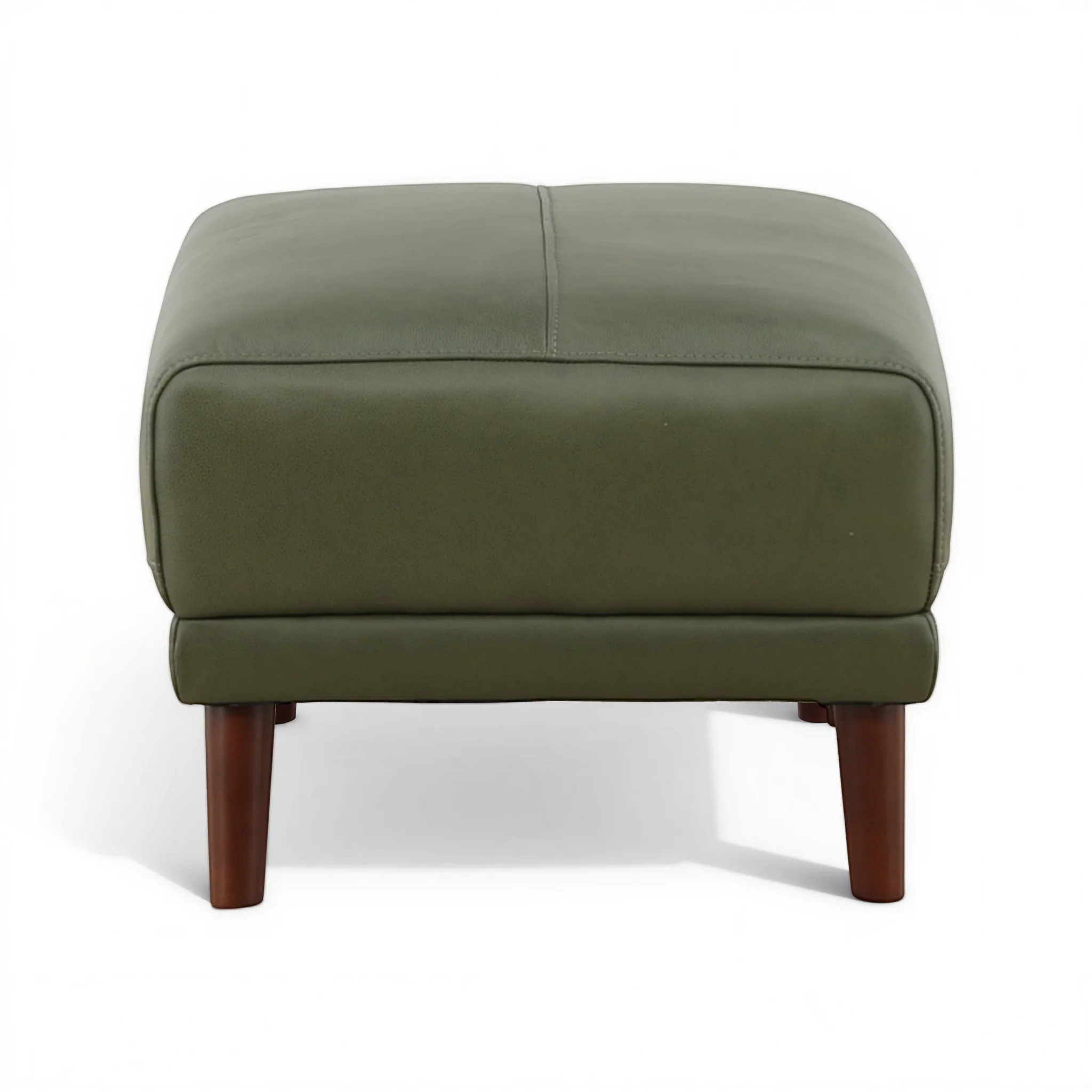 Winthrop Leather Ottoman - Image 5