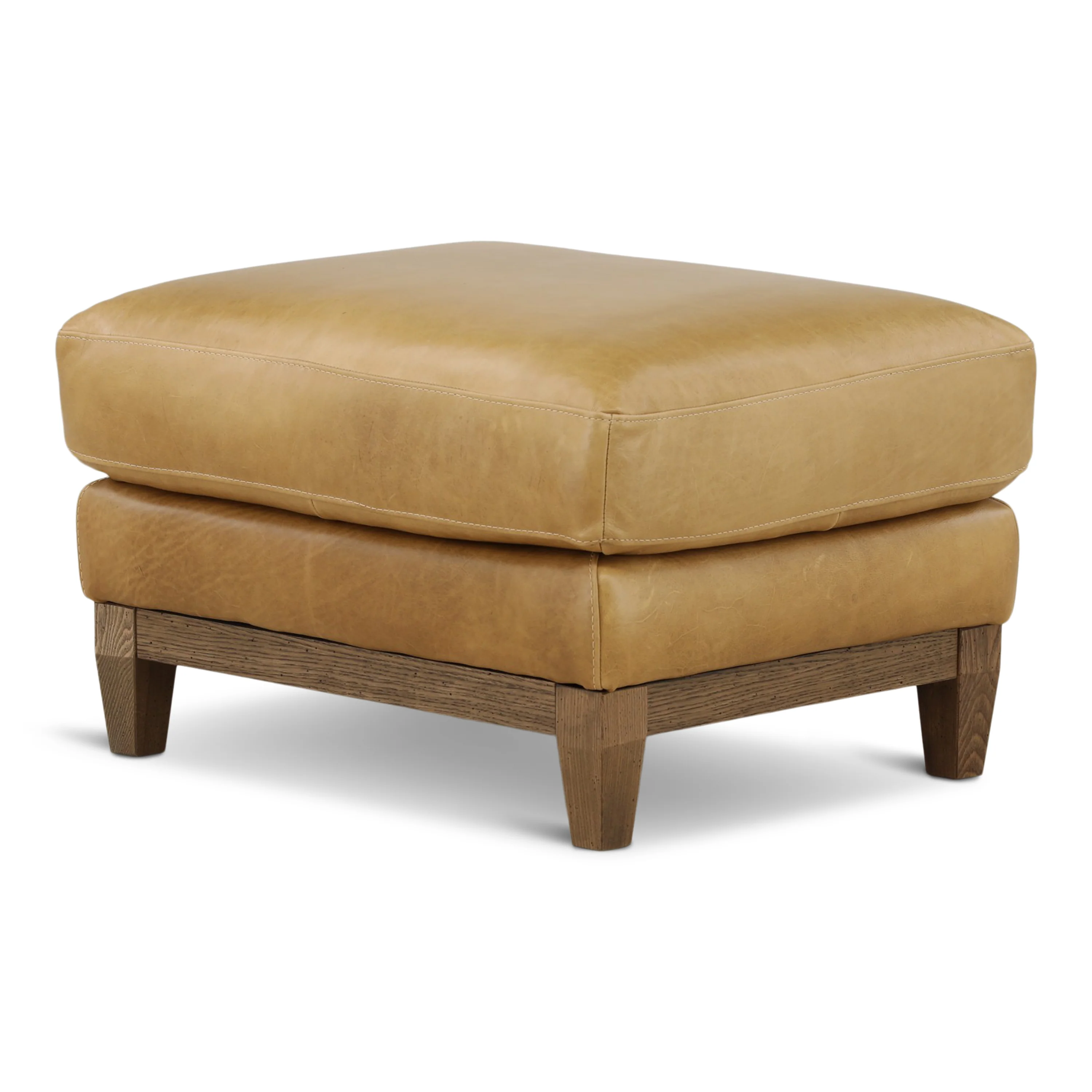 Santino Leather Ottoman - Image 4
