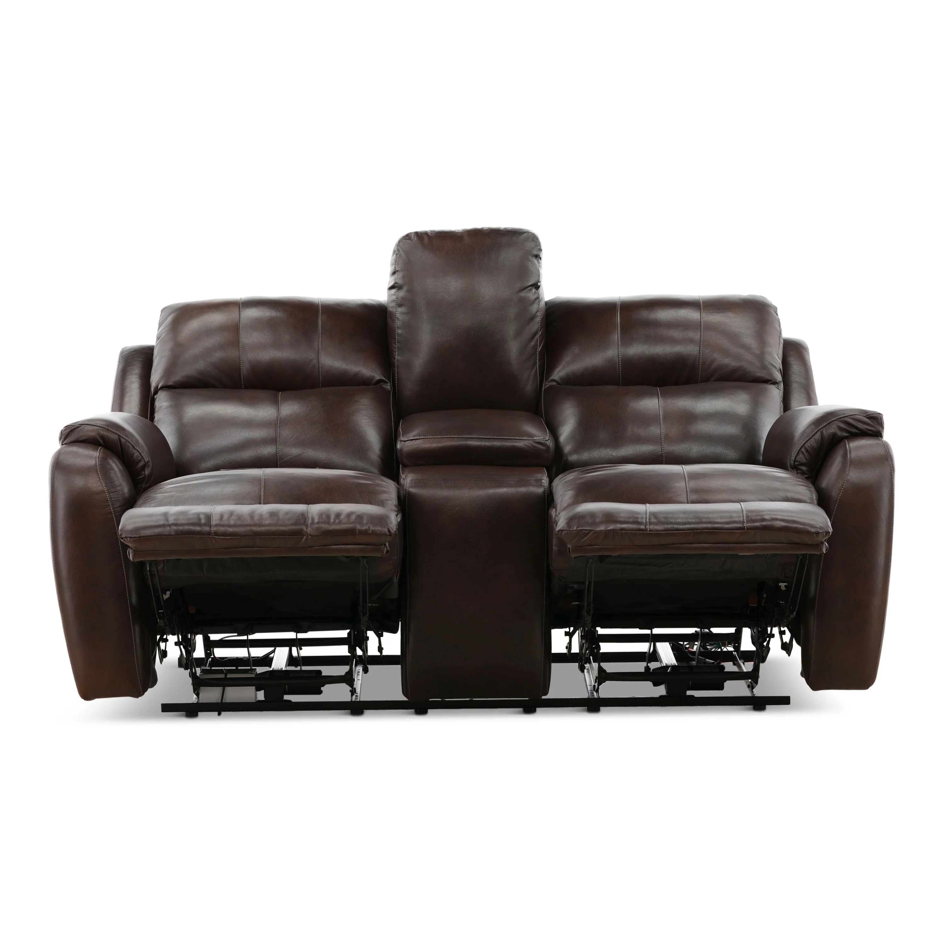 Waylon Leather Power Reclining Console Loveseat - Image 3