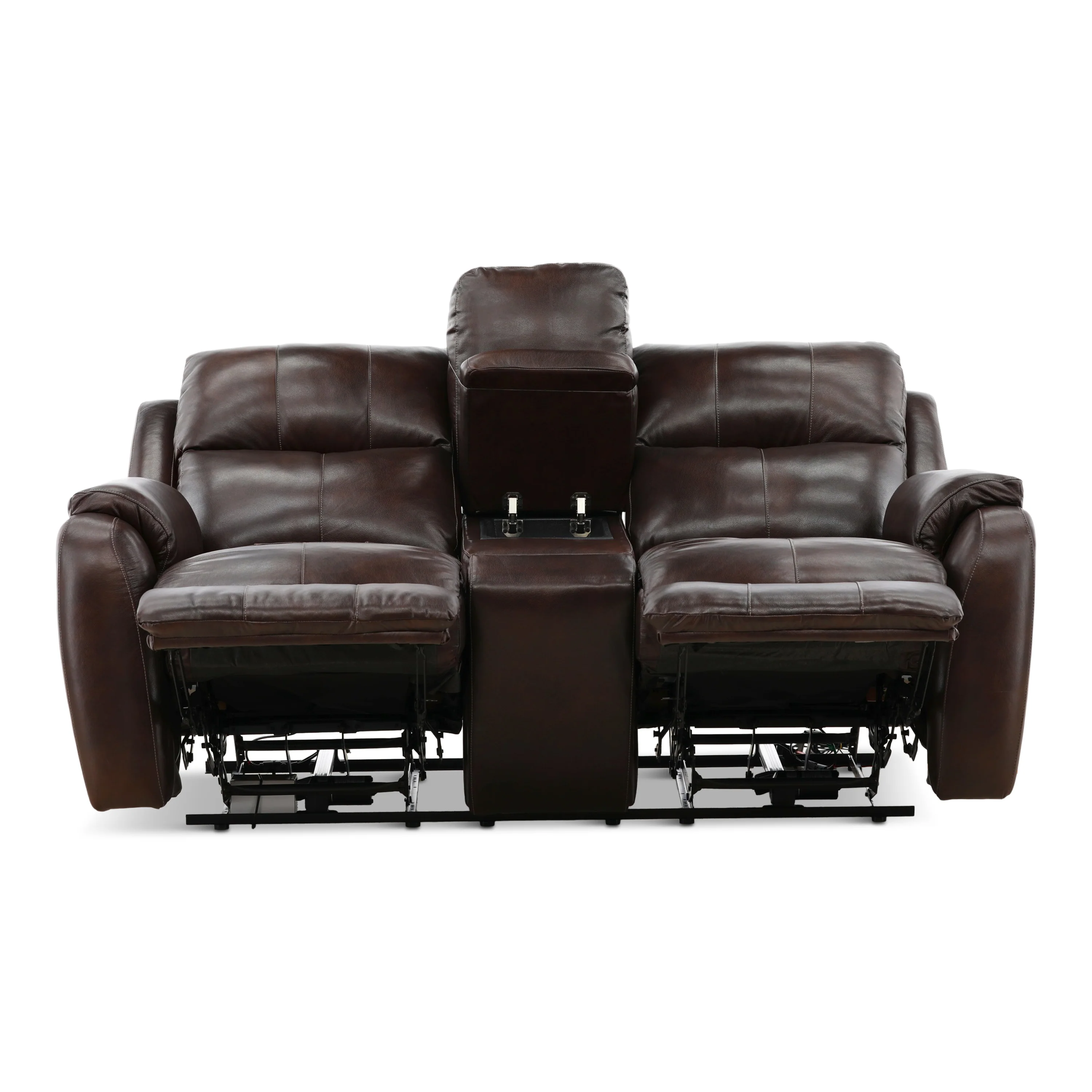 Waylon Leather Power Reclining Console Loveseat - Image 4