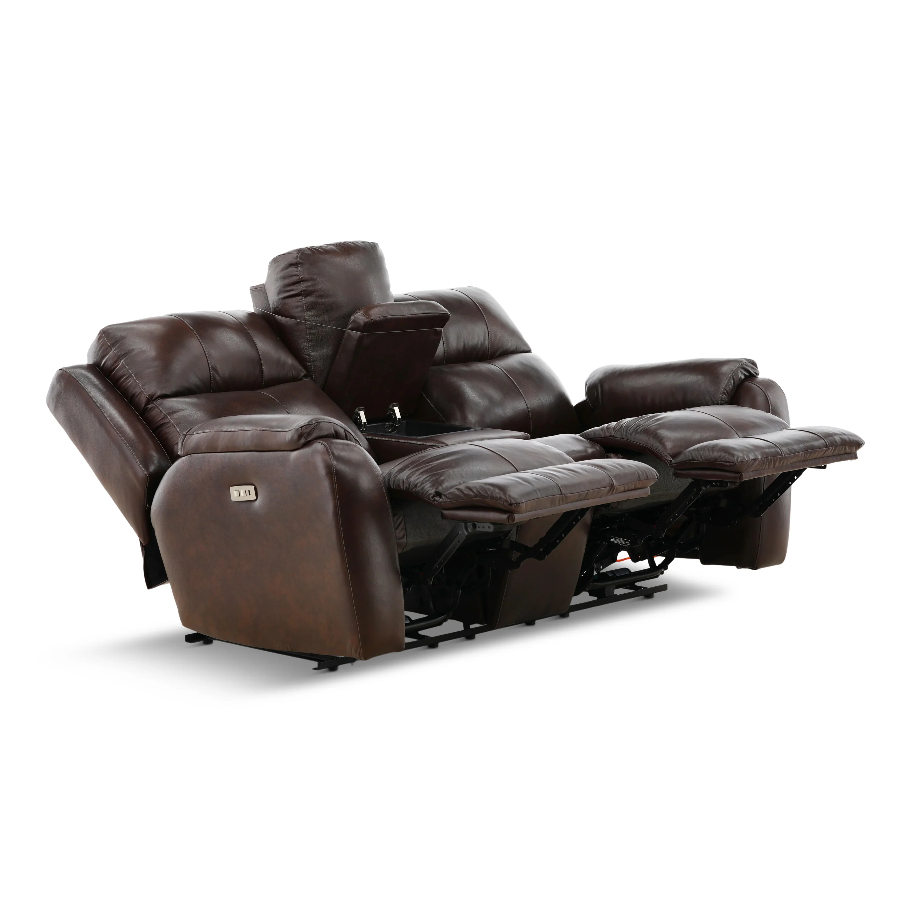 Waylon Leather Power Reclining Console Loveseat - Image 7