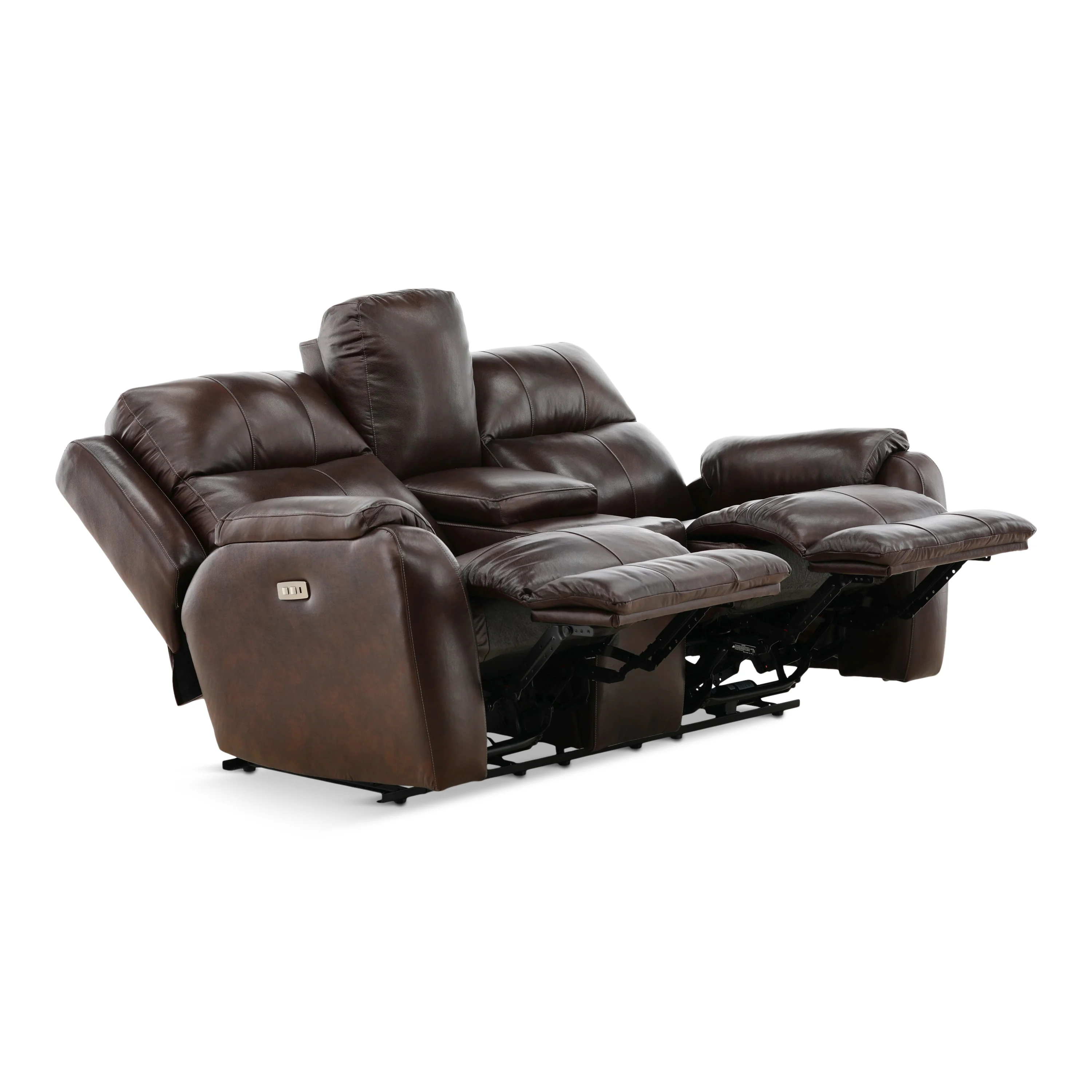 Waylon Leather Power Reclining Console Loveseat - Image 8
