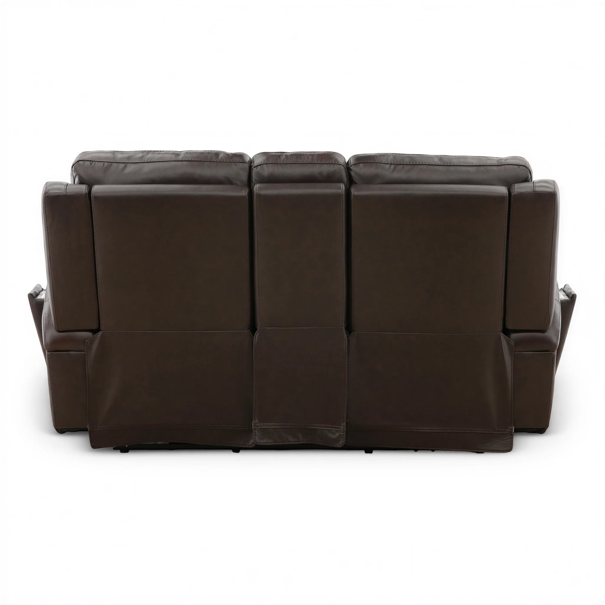 Flexsteel Trey Leather Power Reclining Console Loveseat - Image 28