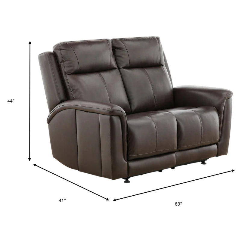 Flexsteel Trey Leather Power Reclining Loveseat - Image 3