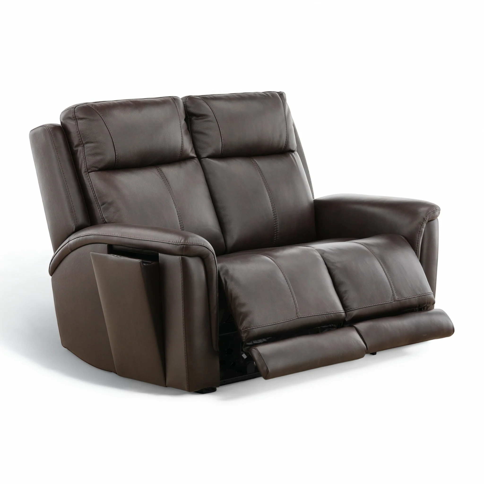 Flexsteel Trey Leather Power Reclining Loveseat - Image 6