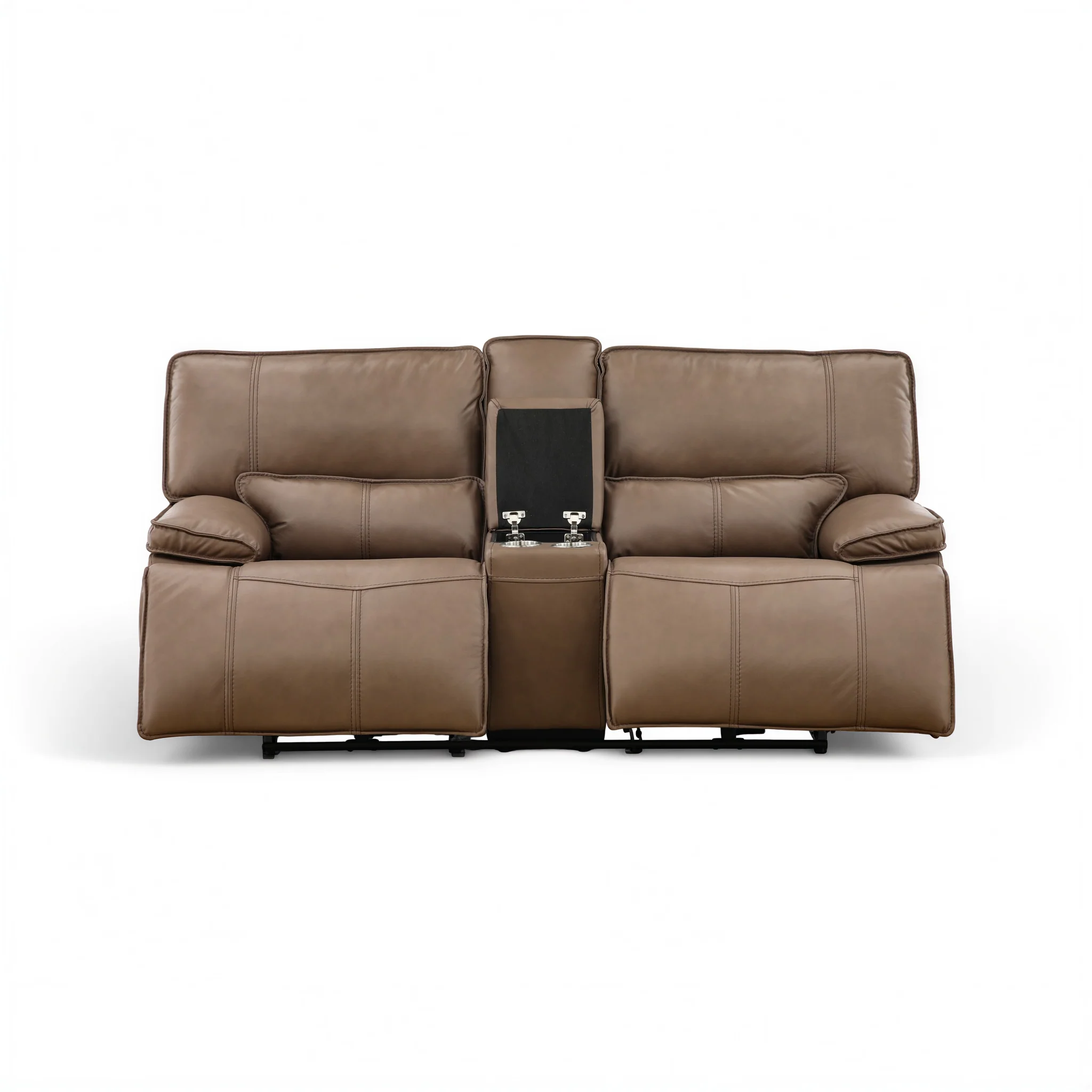 Bozeman II Leather Power Reclining Console Loveseat - Image 15